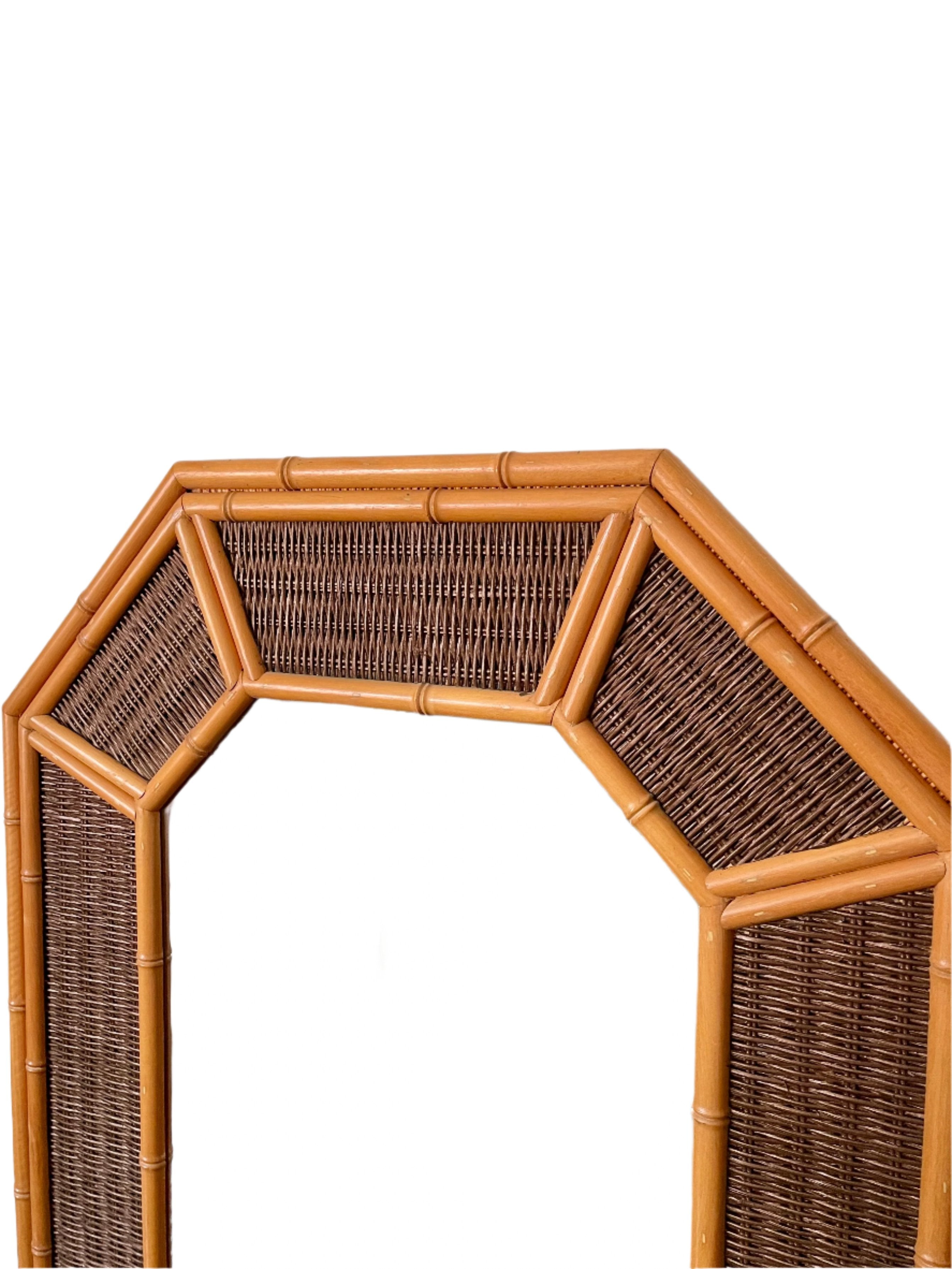 Bamboo & Wicker Mirror
