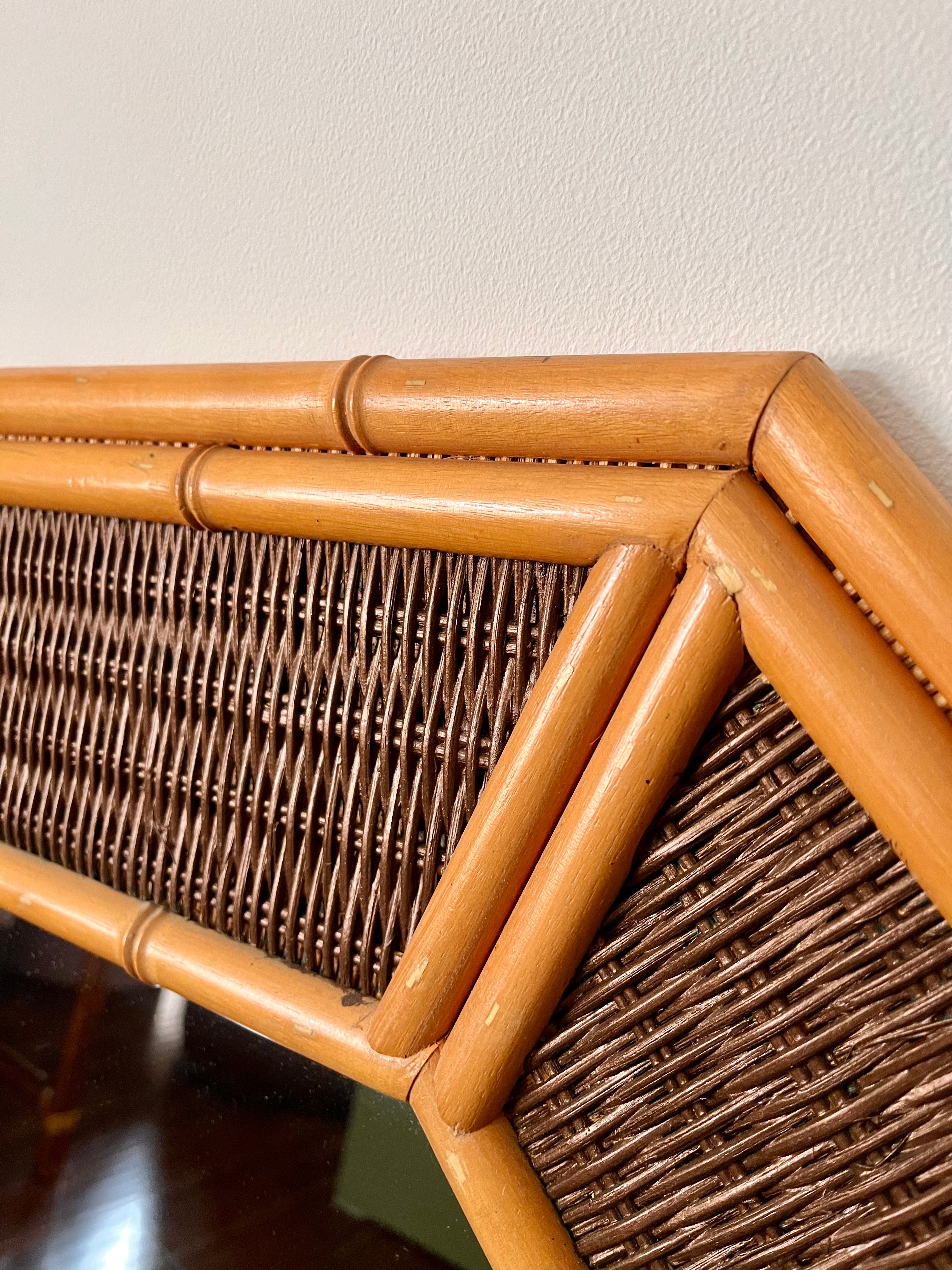 Bamboo & Wicker Mirror