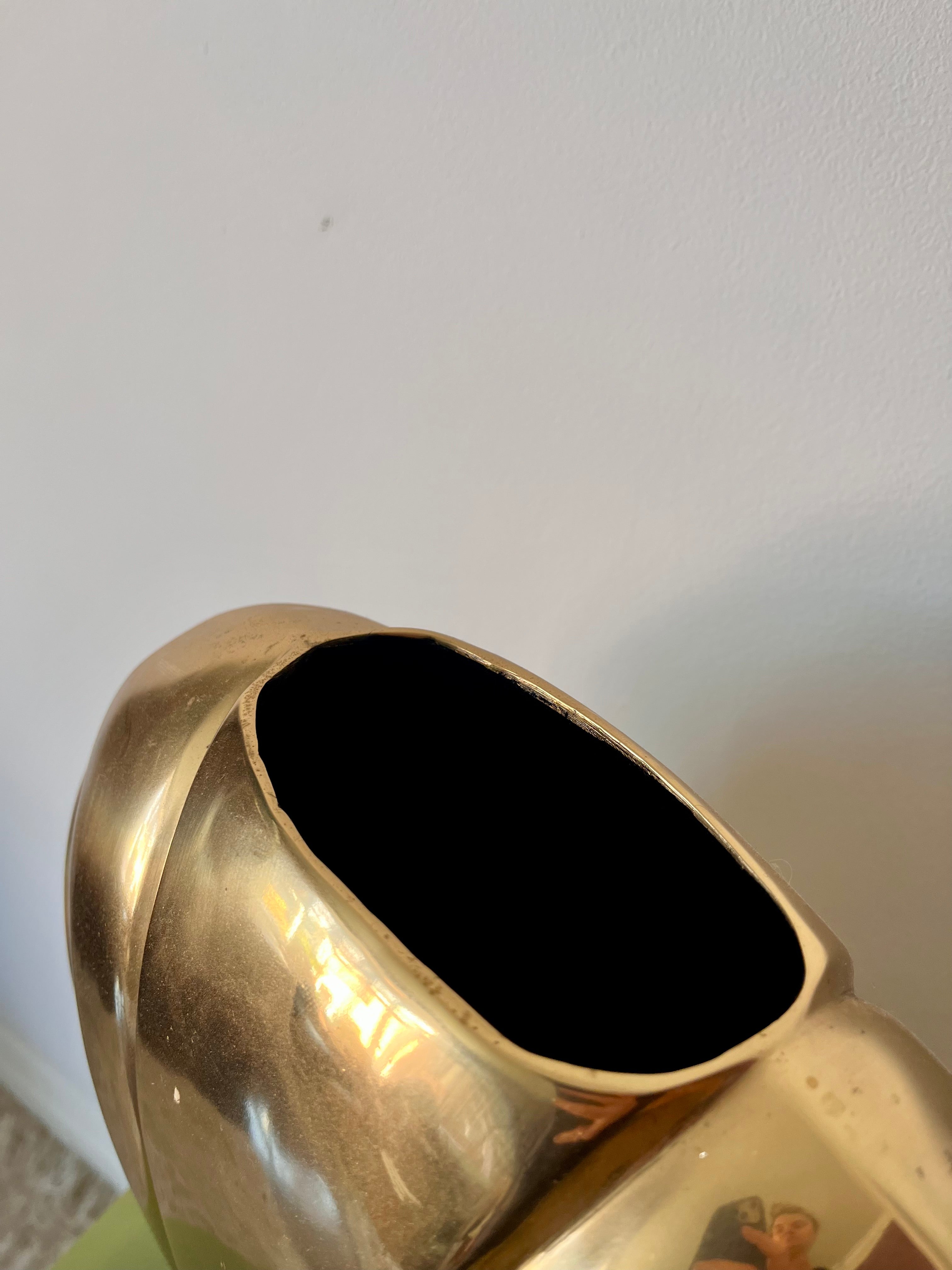 Brass Shell Vase