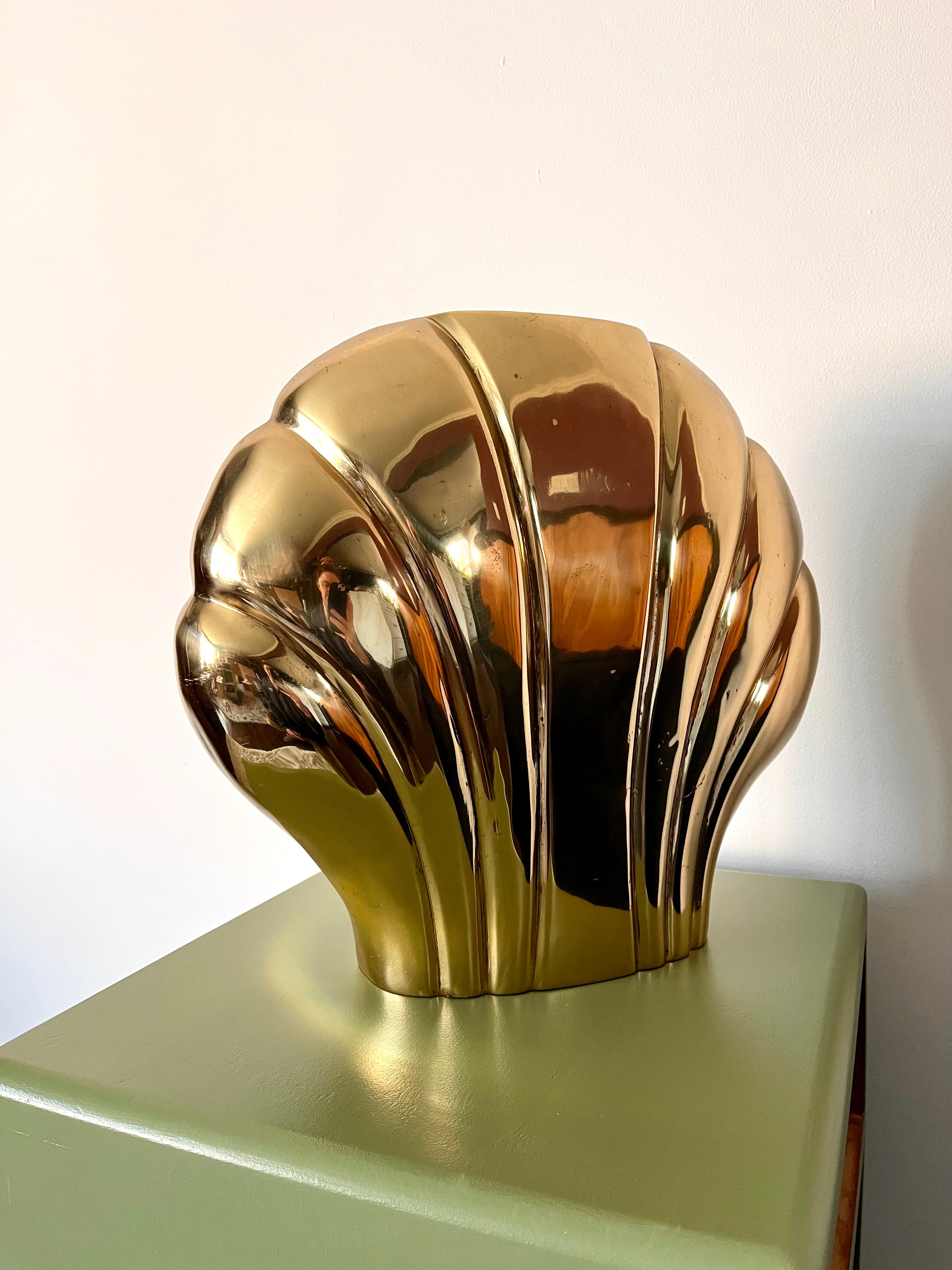 Brass Shell Vase