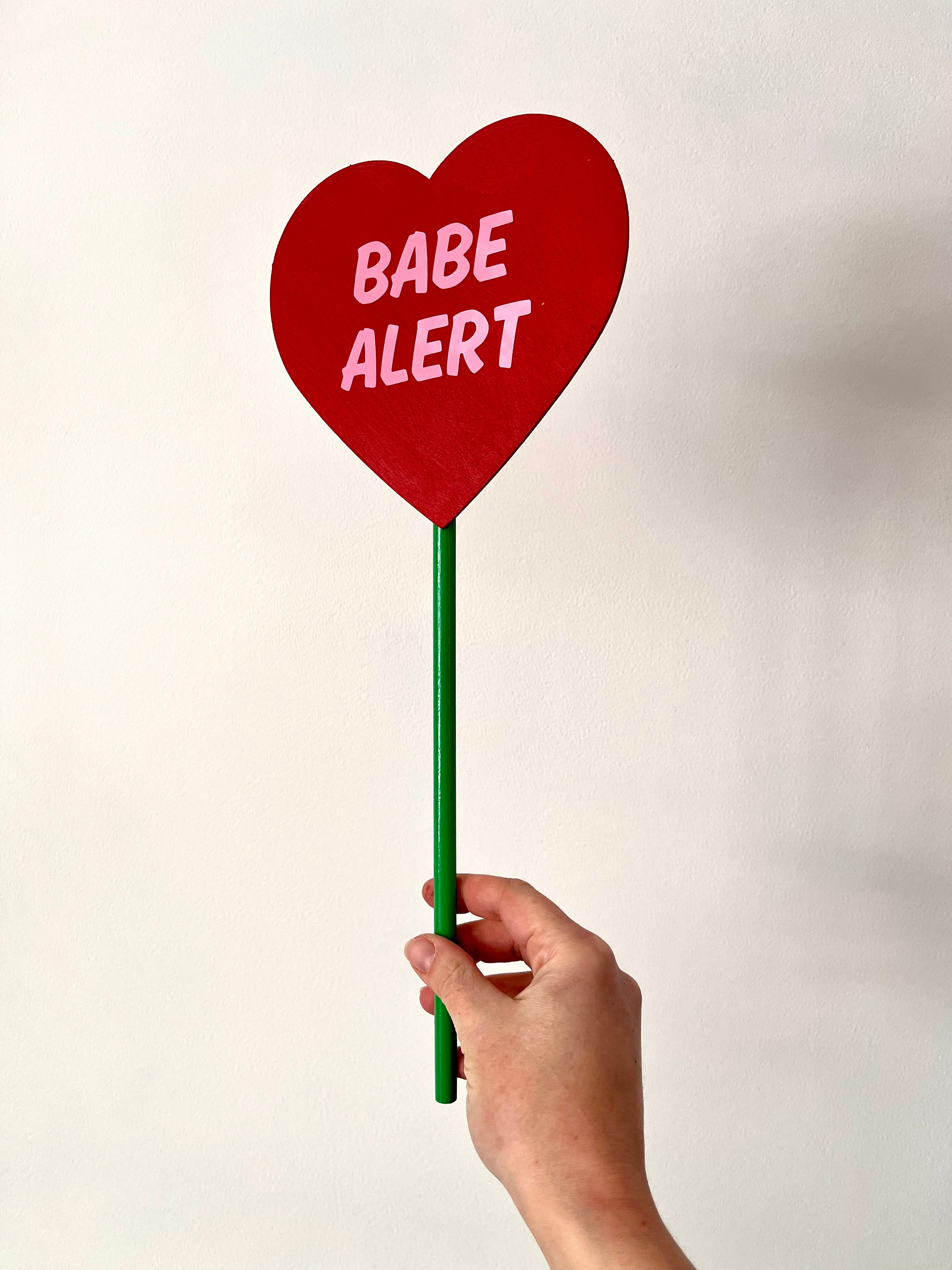 Candy Heart Wood Plant Ornament