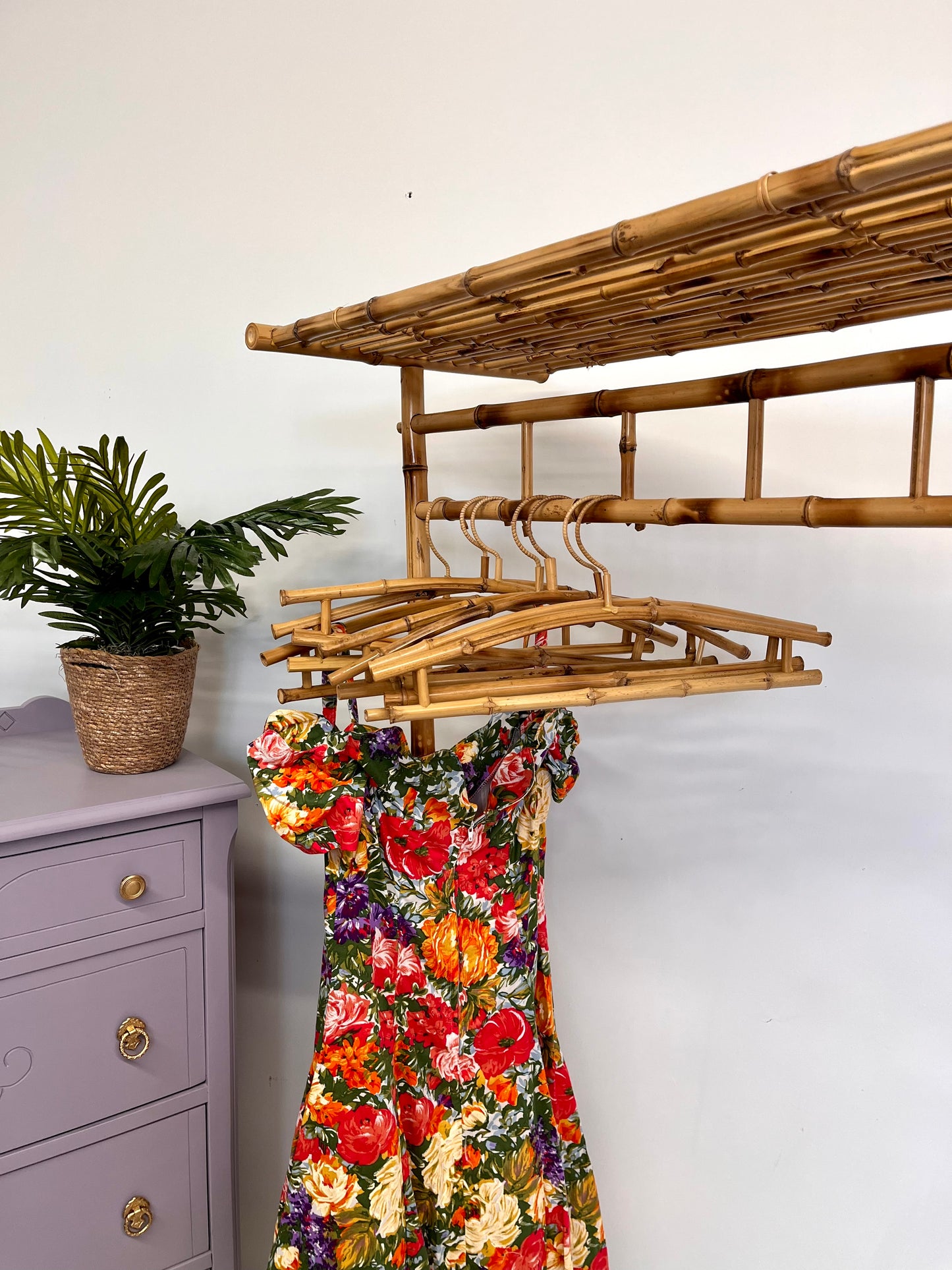 Rattan & Bamboo Clothing Rack