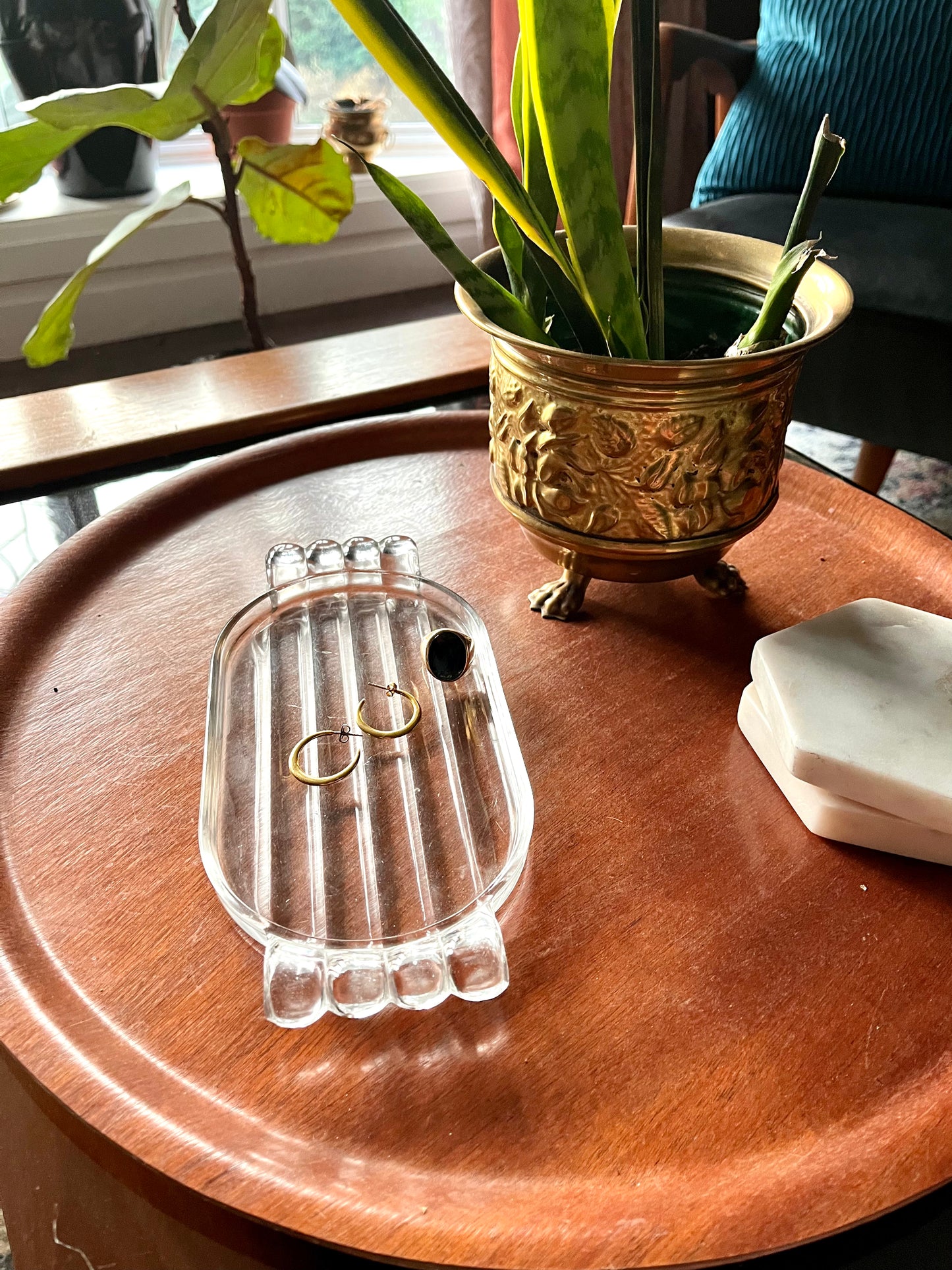Art Deco Glass Catchall