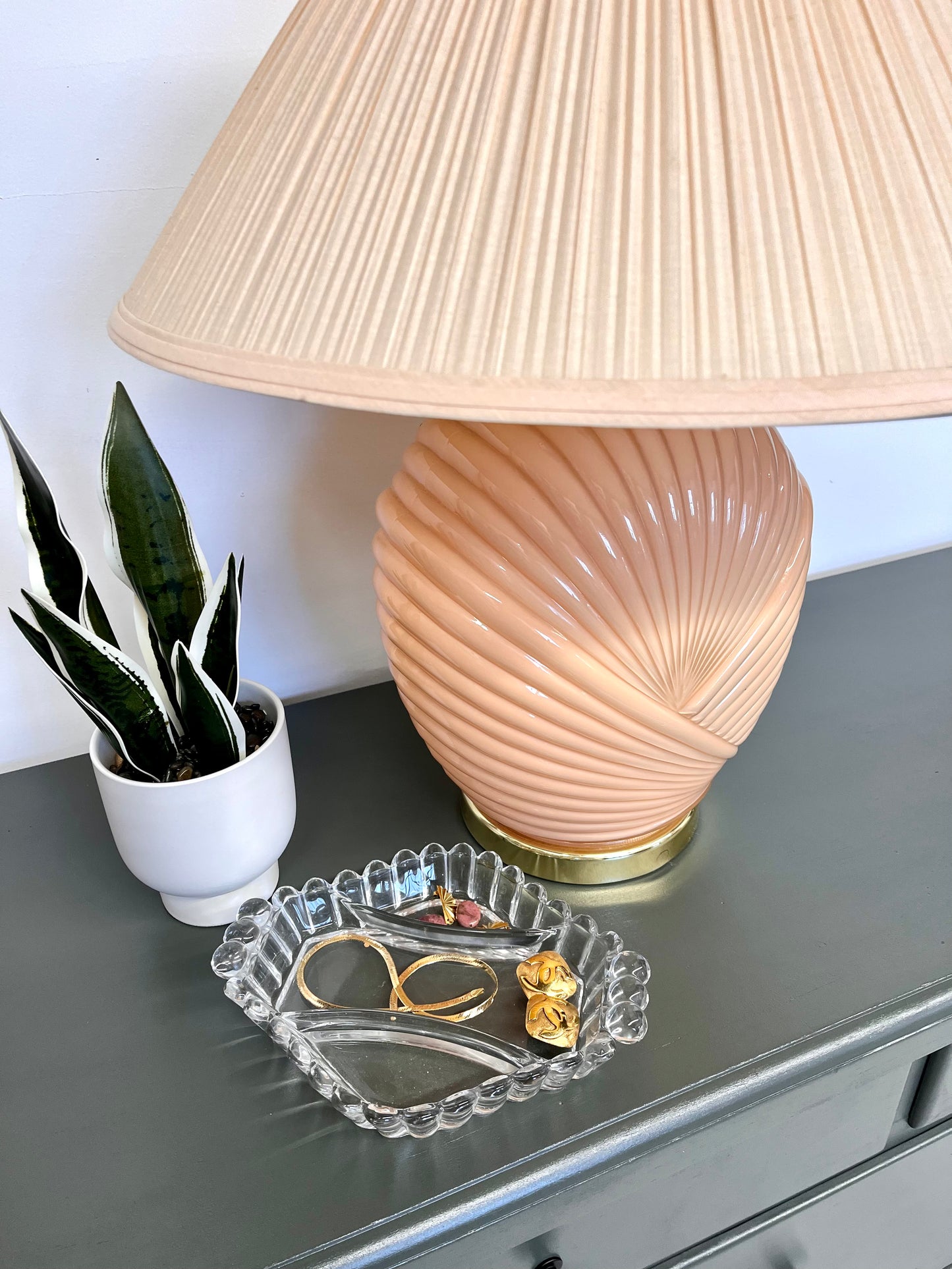 Pastel Pink Art Deco Lamp