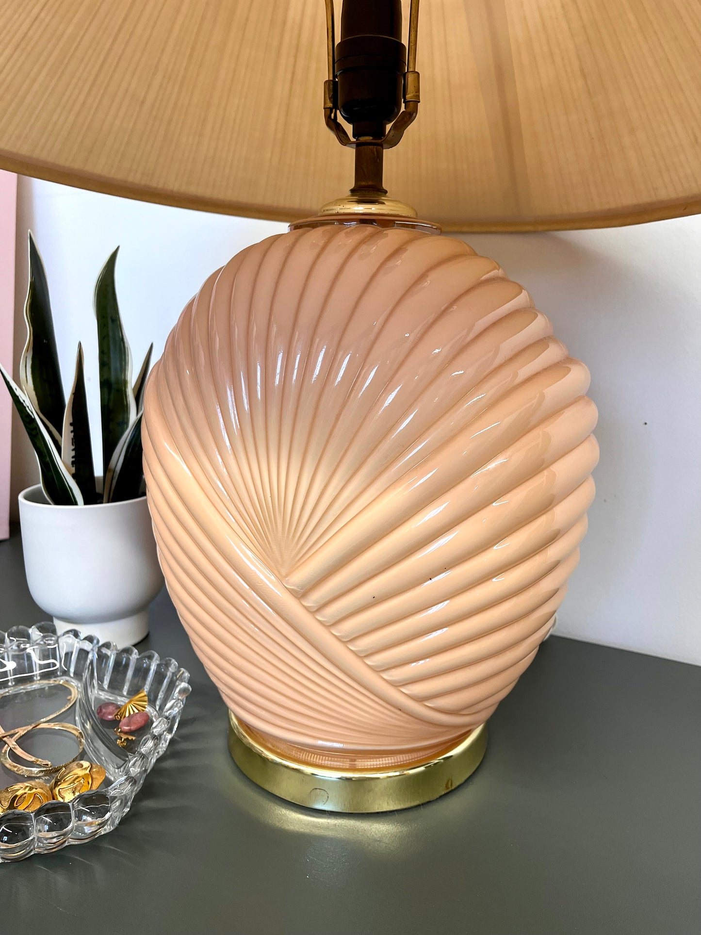 Pastel Pink Art Deco Lamp
