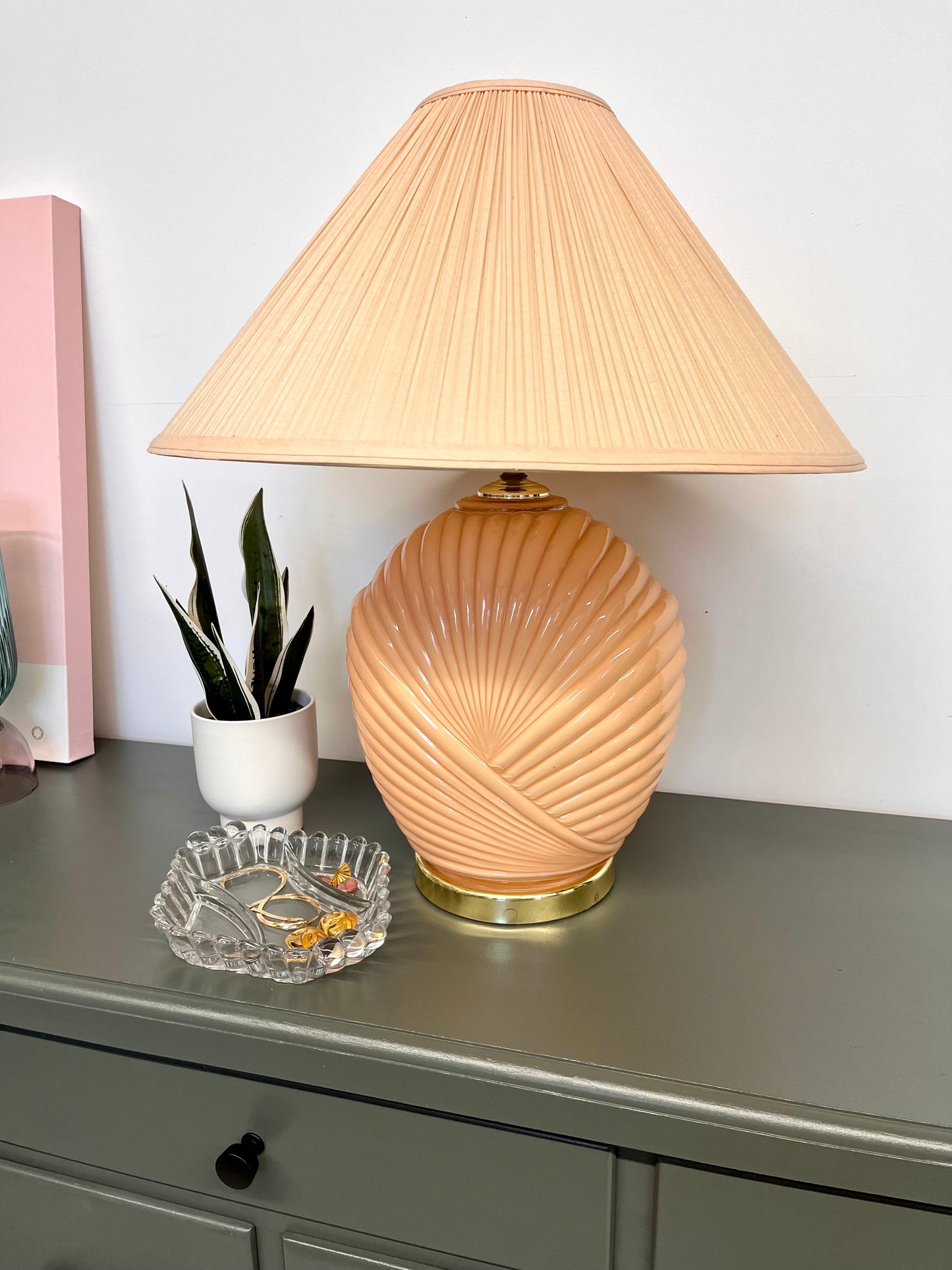 Pastel Pink Art Deco Lamp