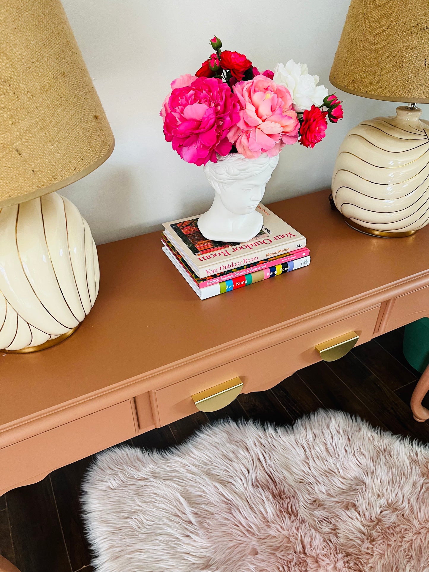 Burnt Orange Console Table
