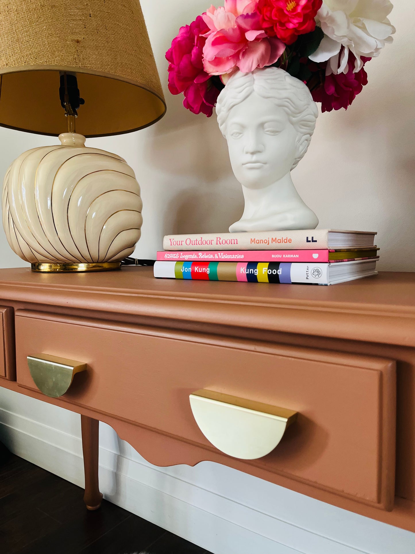 Burnt Orange Console Table