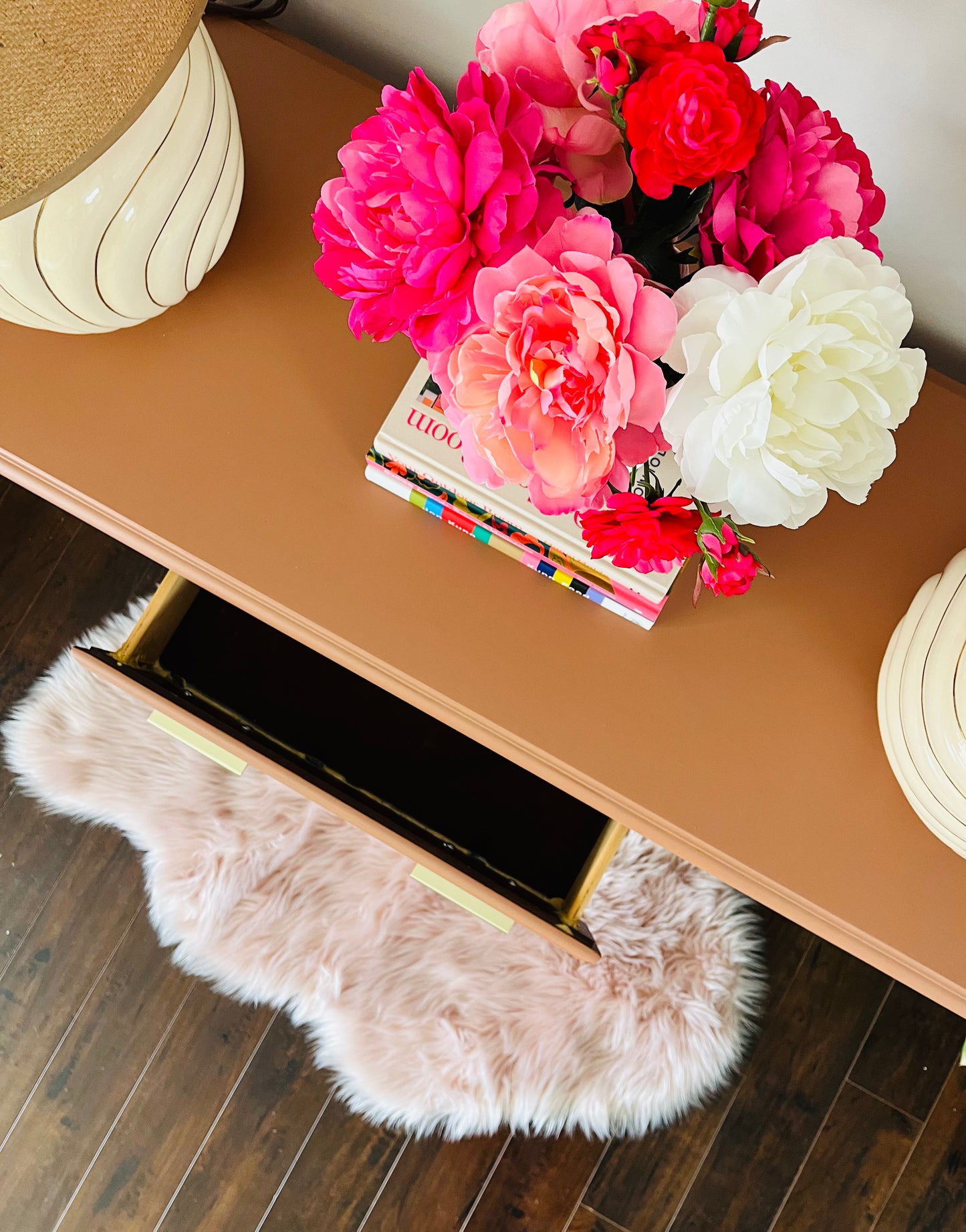 Burnt Orange Console Table