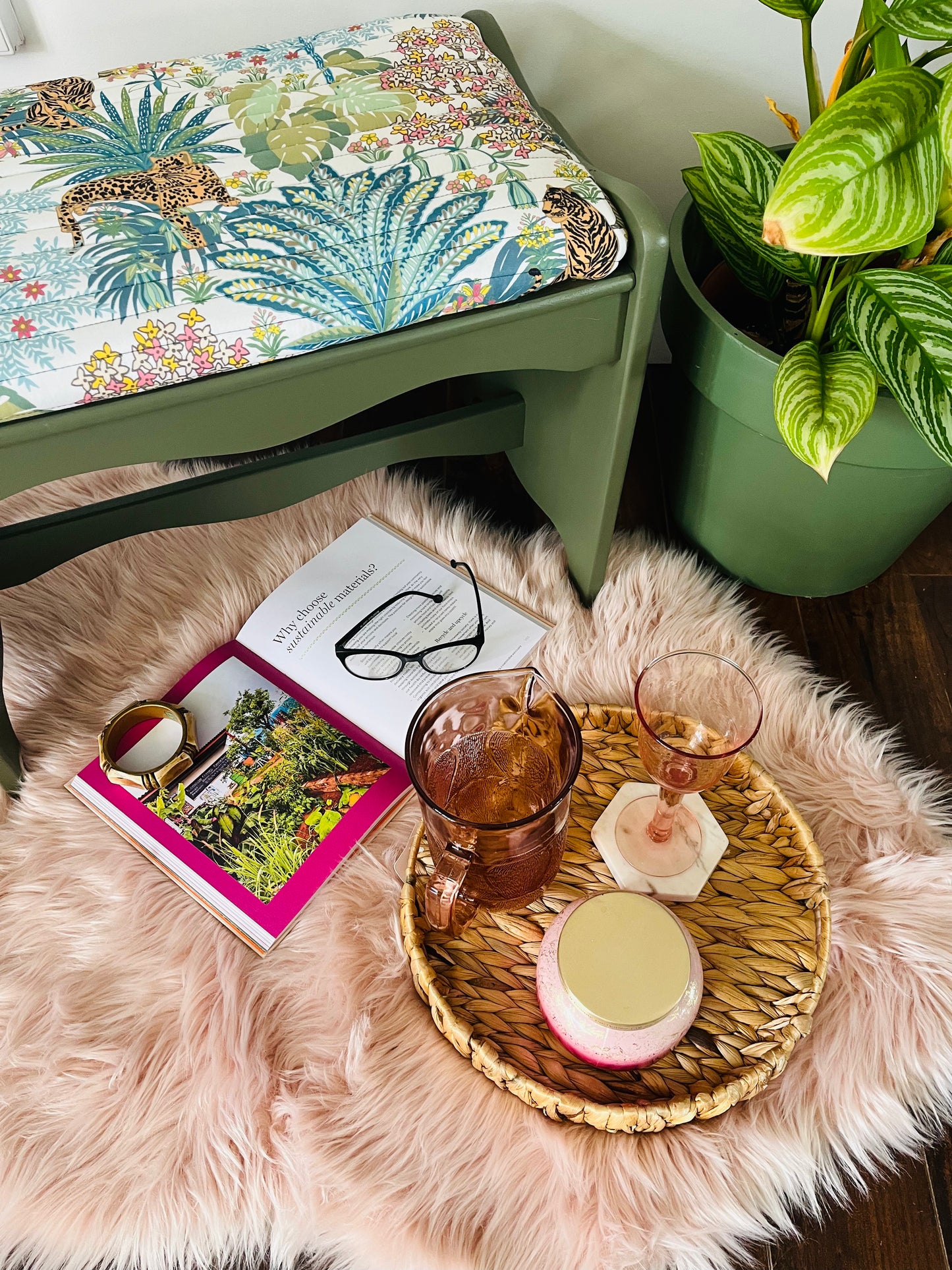Jungle Upholstered Bench