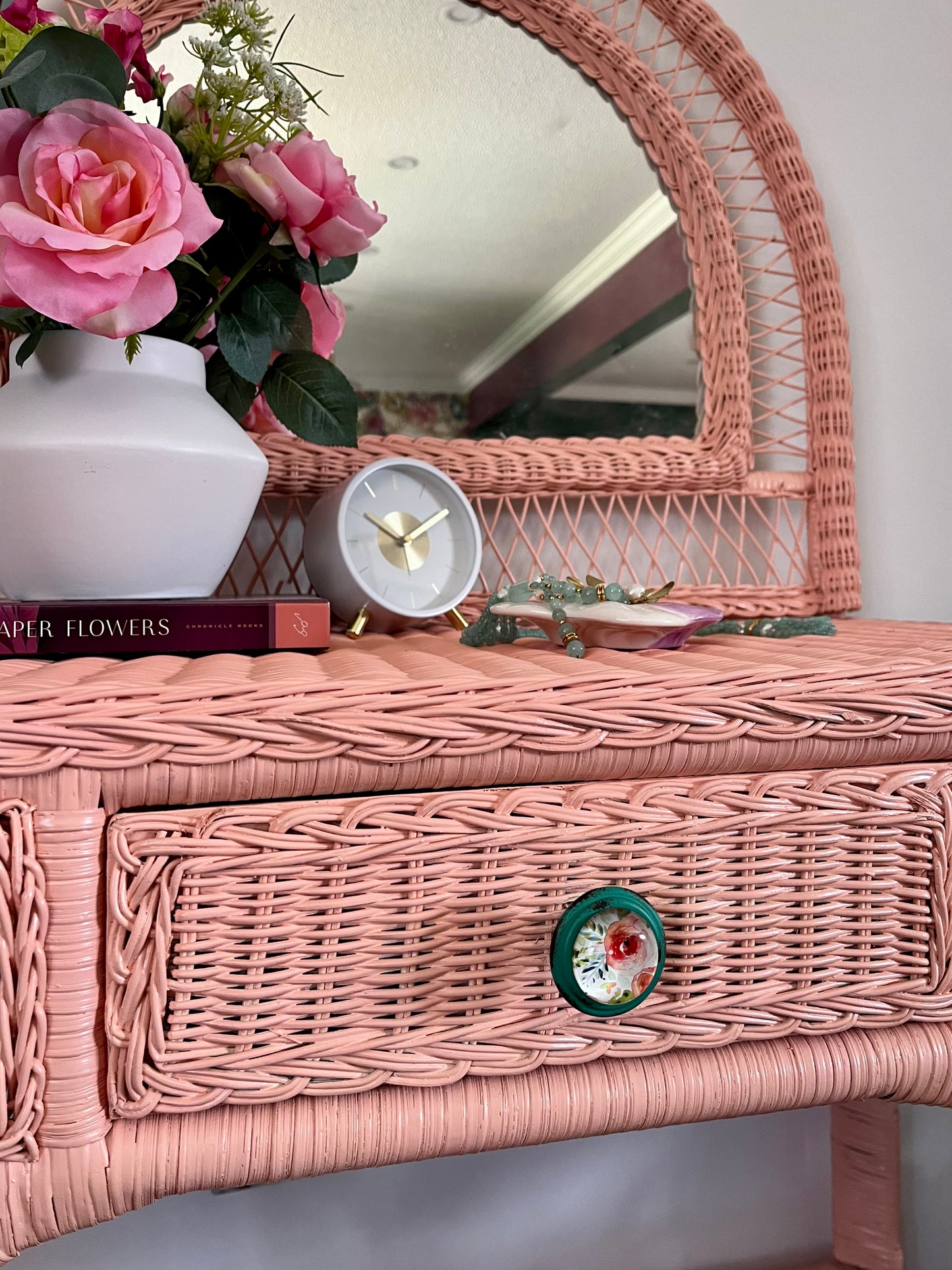 Vintage Wicker Vanity