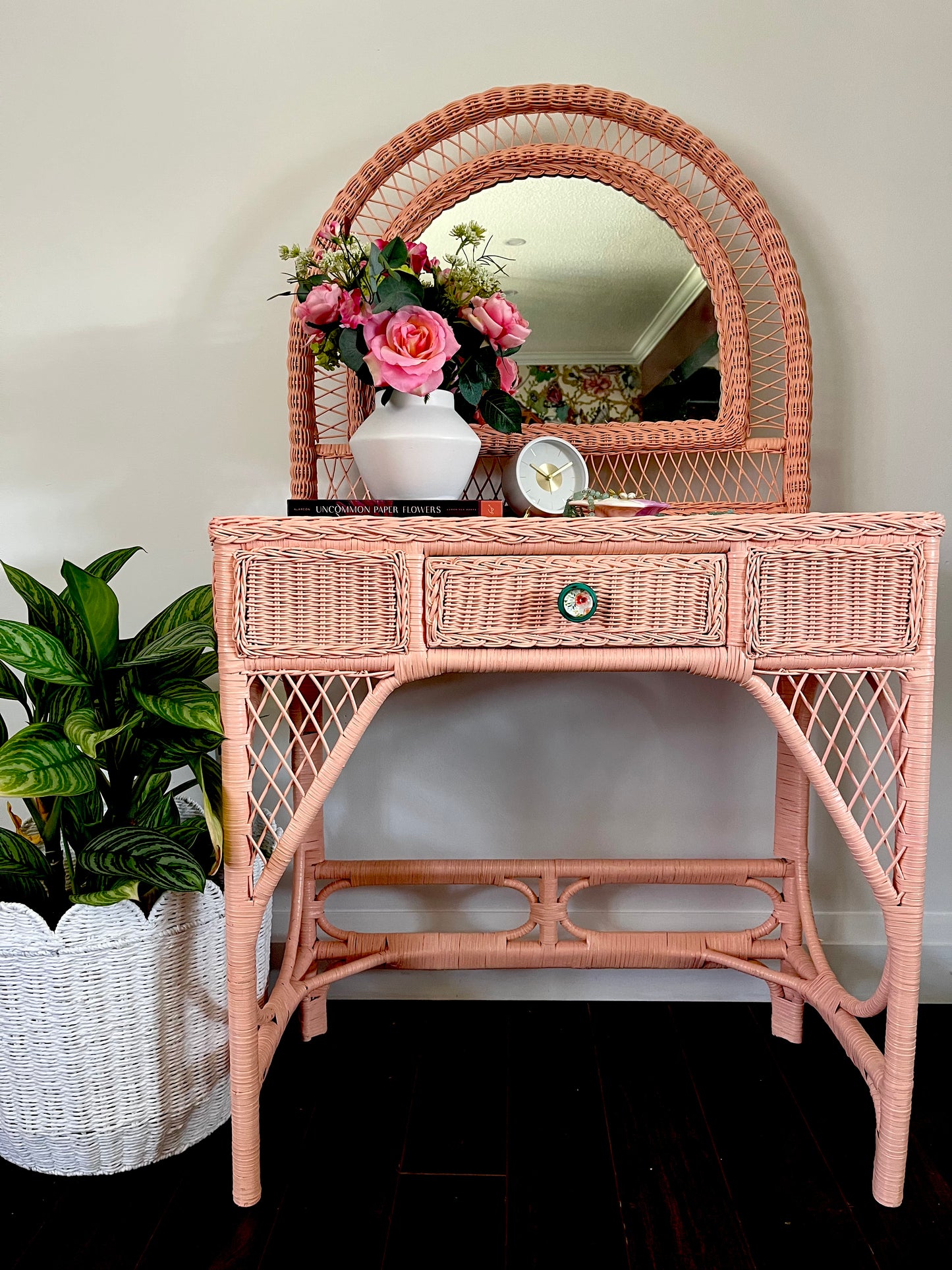 Vintage Wicker Vanity