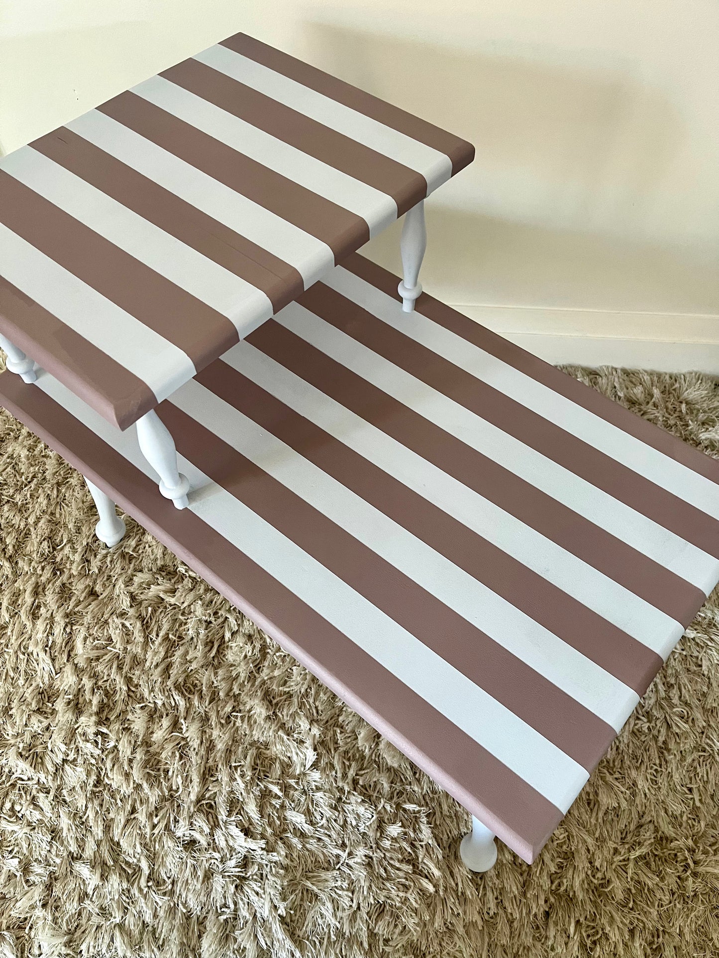 Simple Striped Side Table
