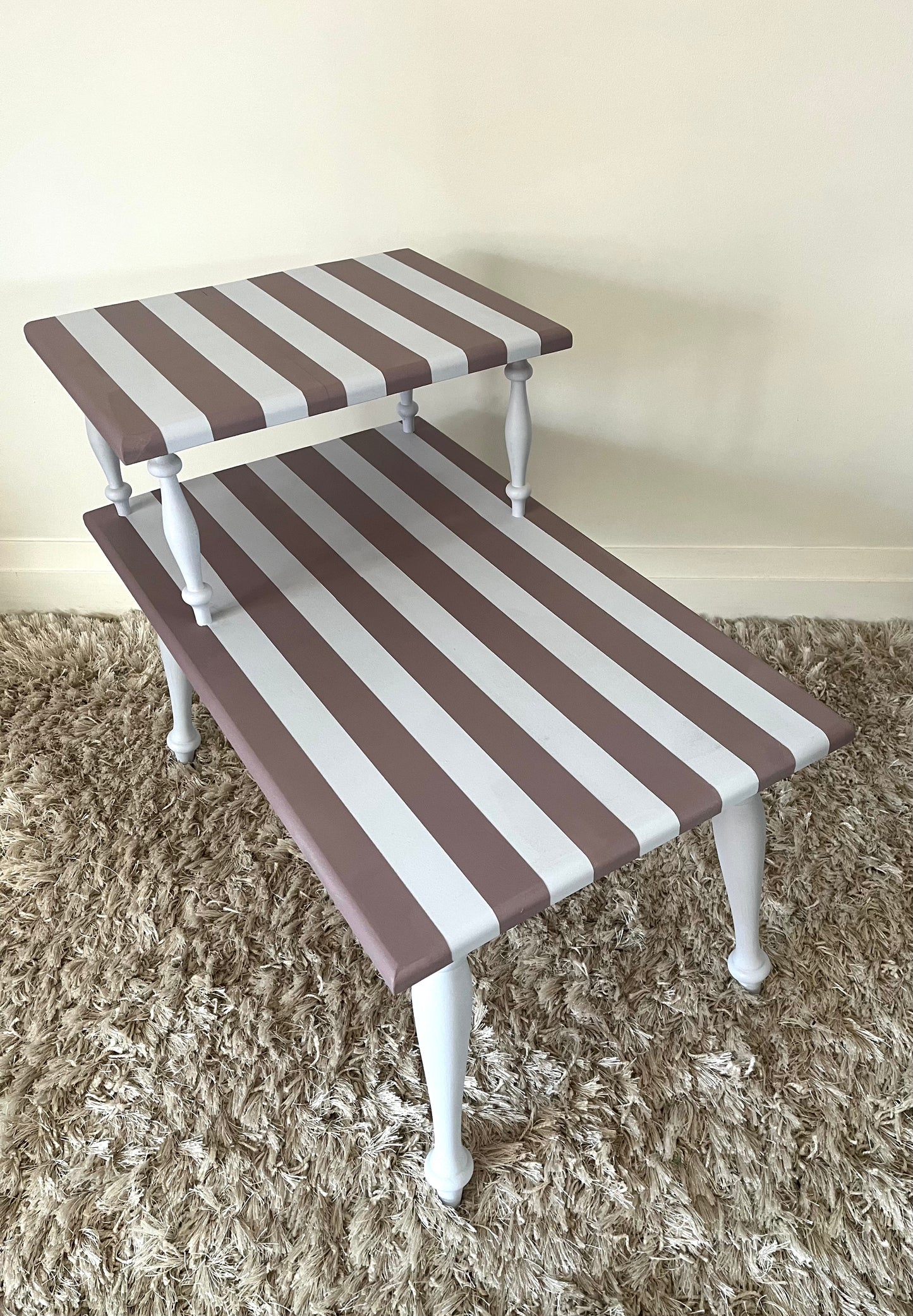 Simple Striped Side Table