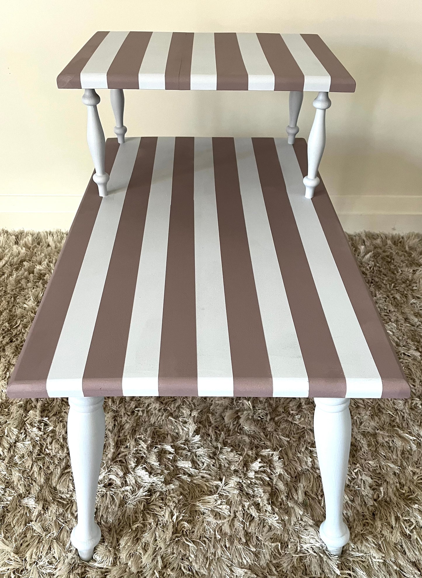 Simple Striped Side Table
