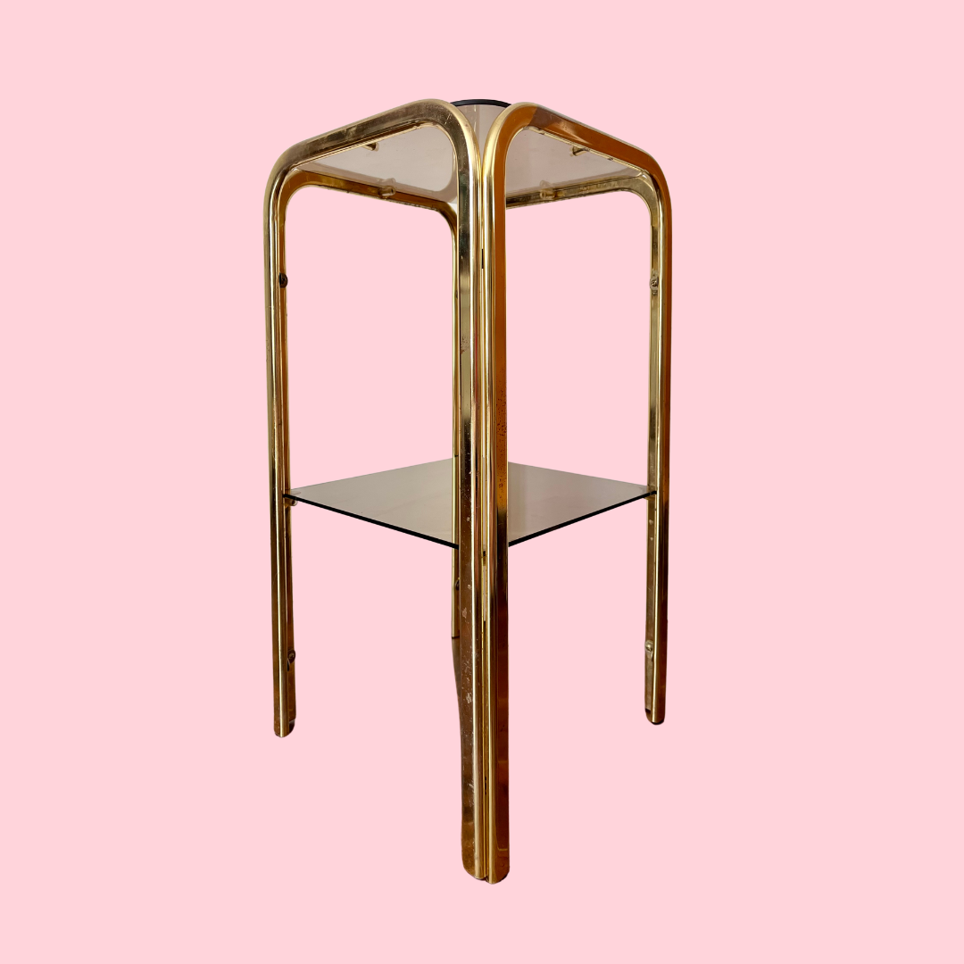 Two Tier Gold End Table