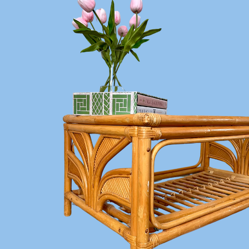 Vintage Bamboo Coffee Table