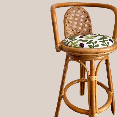 Pair of Bamboo Barstools