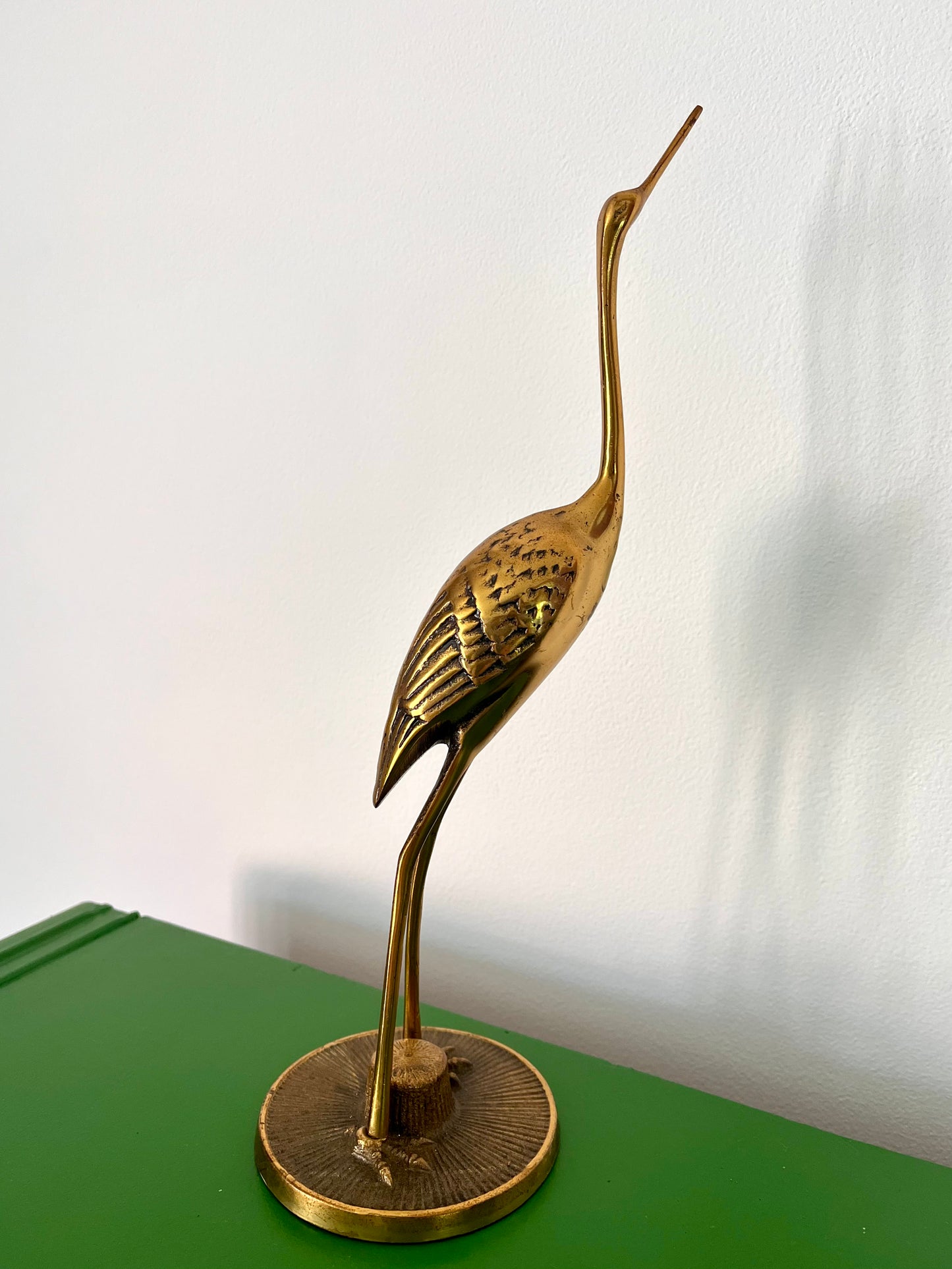 Vintage Brass Heron