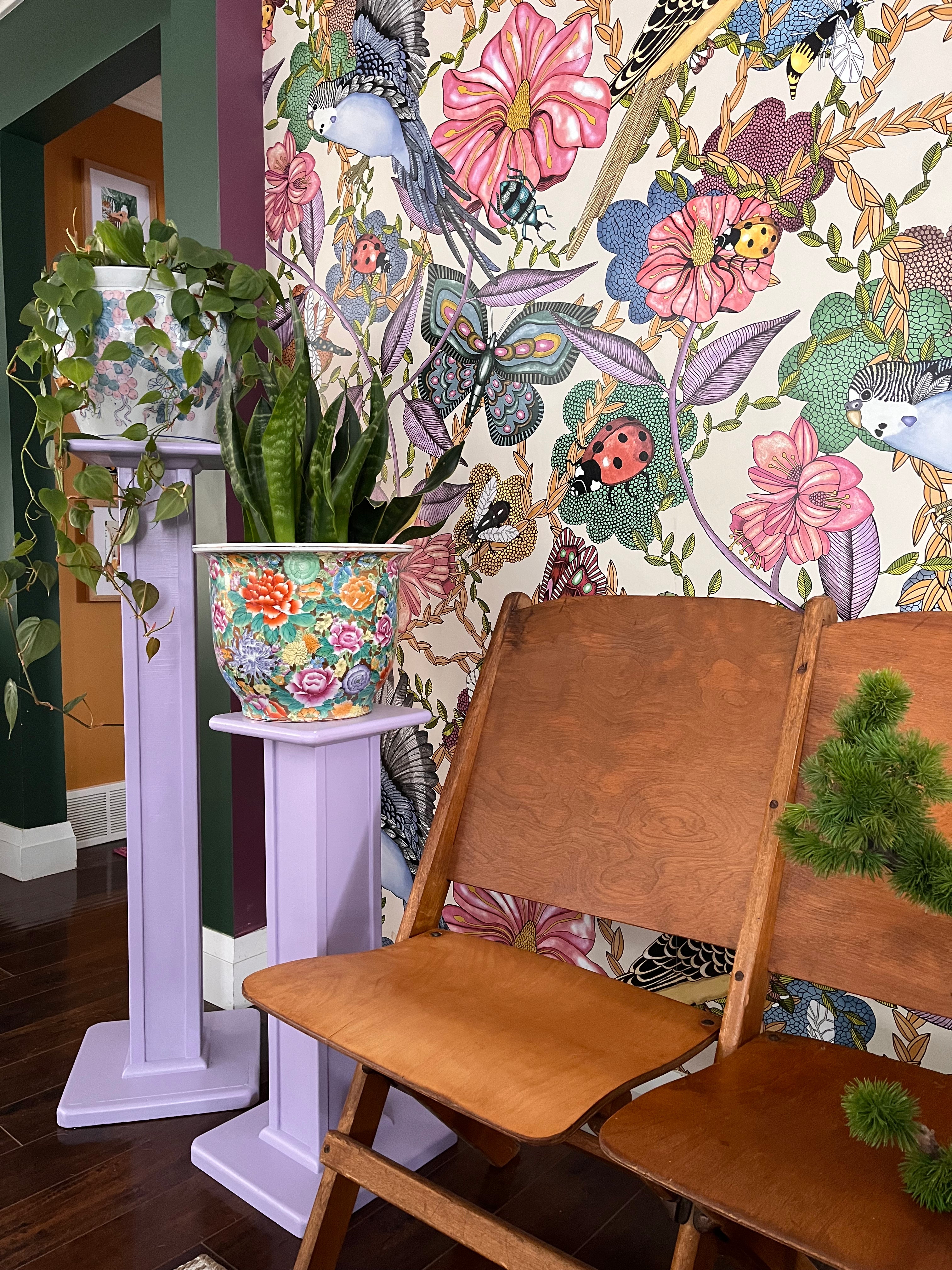 Pair of Purple Plinths