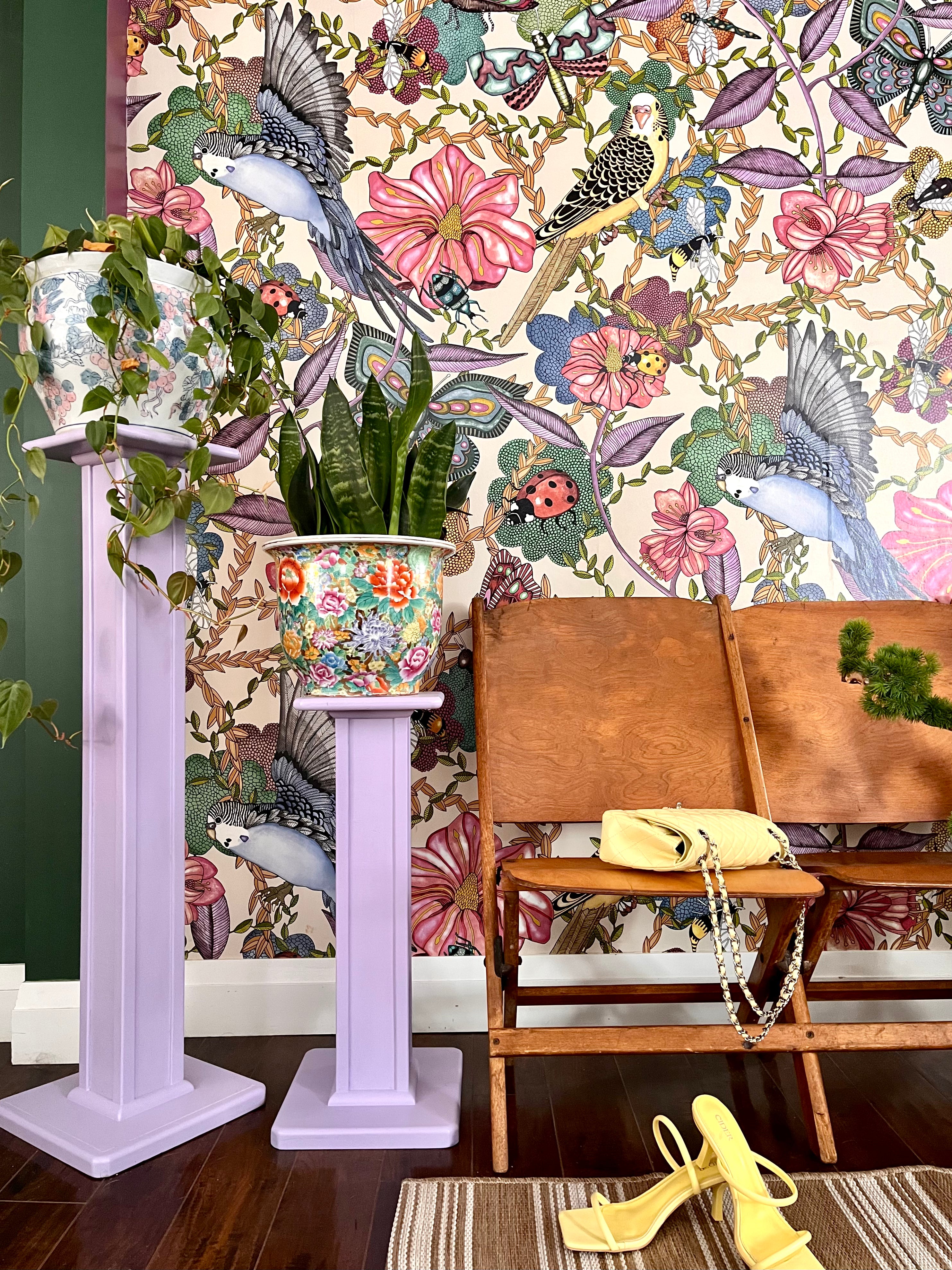 Pair of Purple Plinths