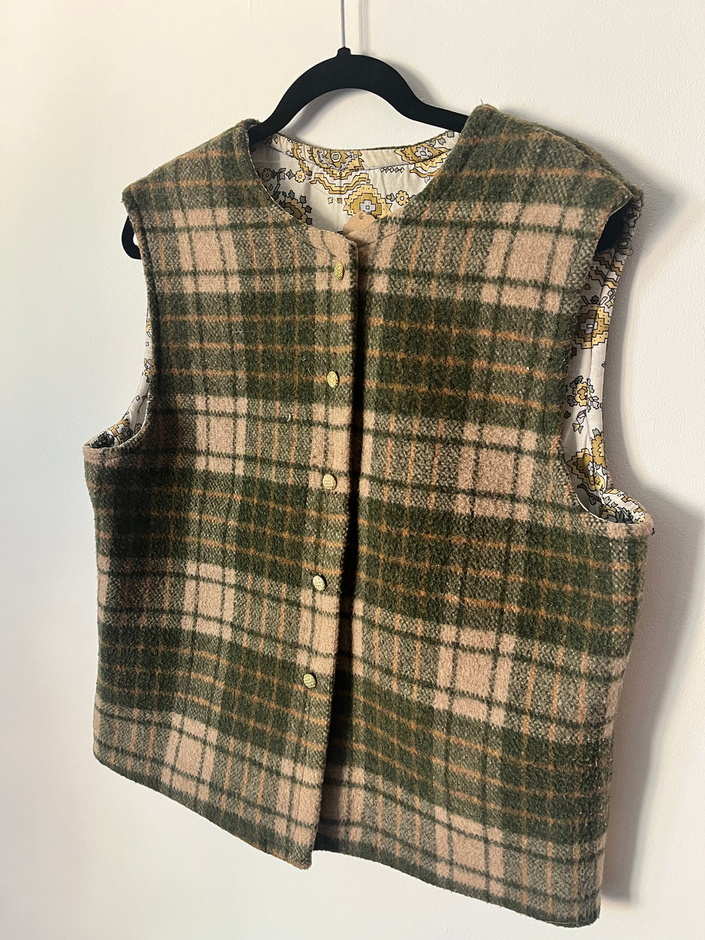 Reversible Plaid Vest