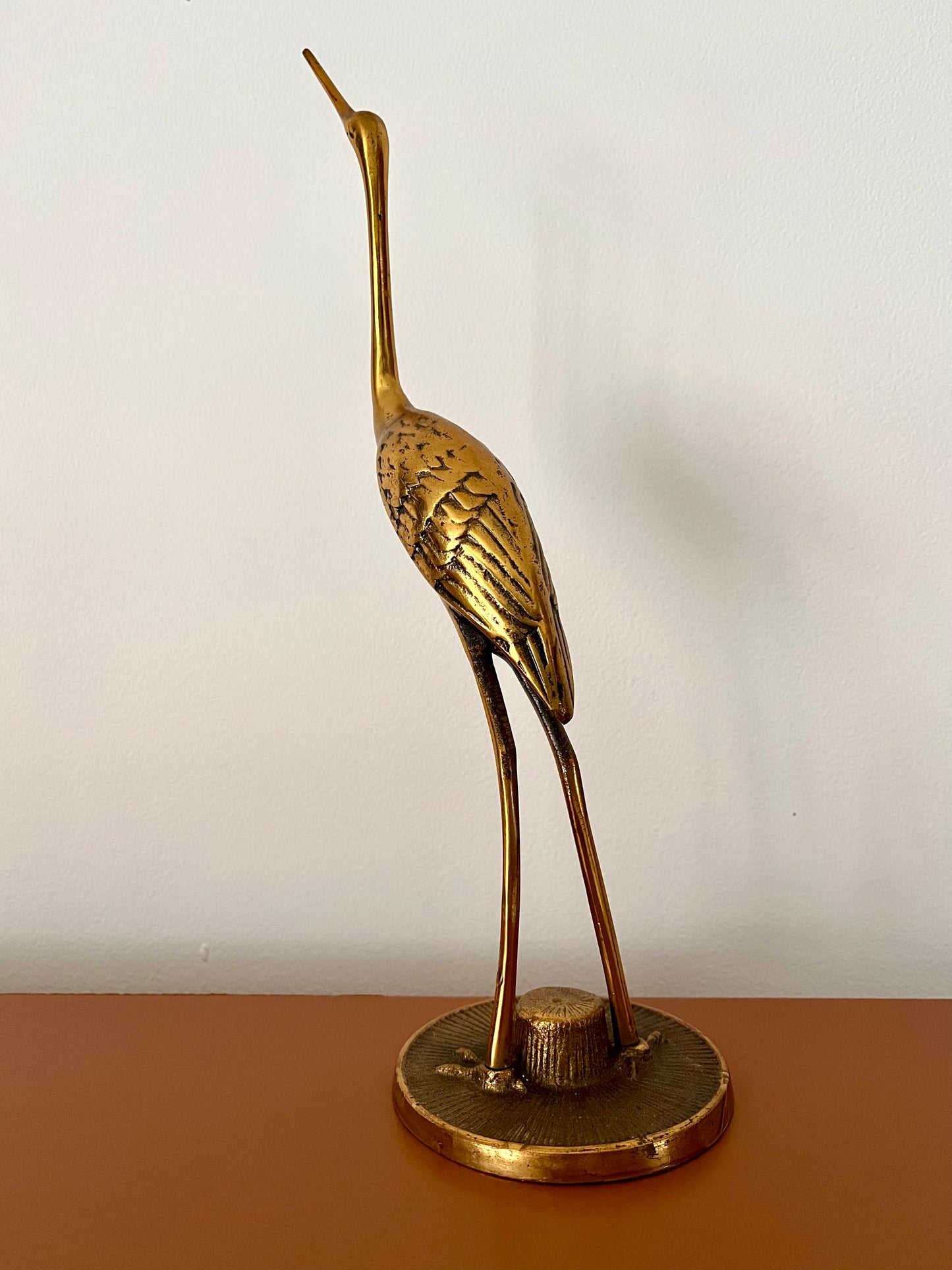 Vintage Brass Heron