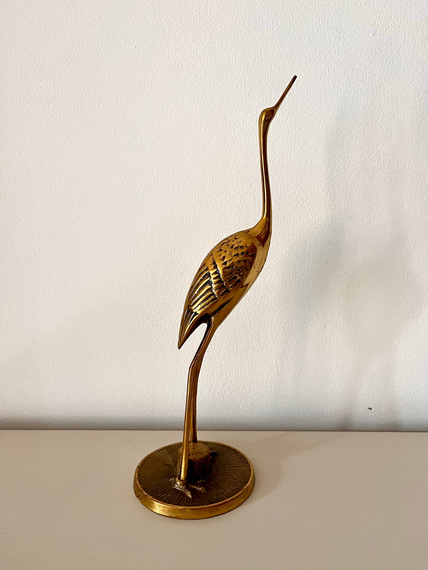 Vintage Brass Heron