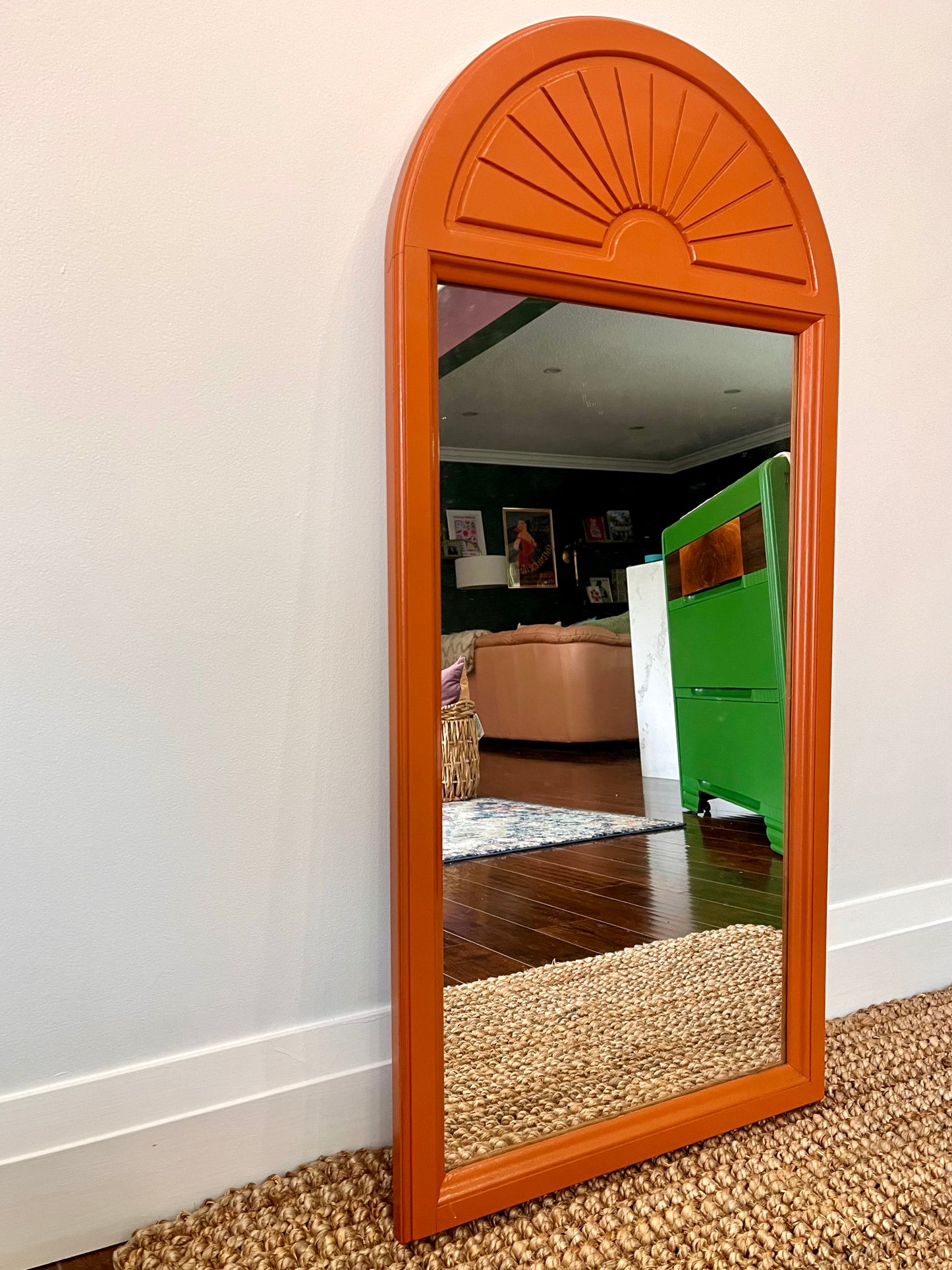 Burnt Orange Burst Mirror