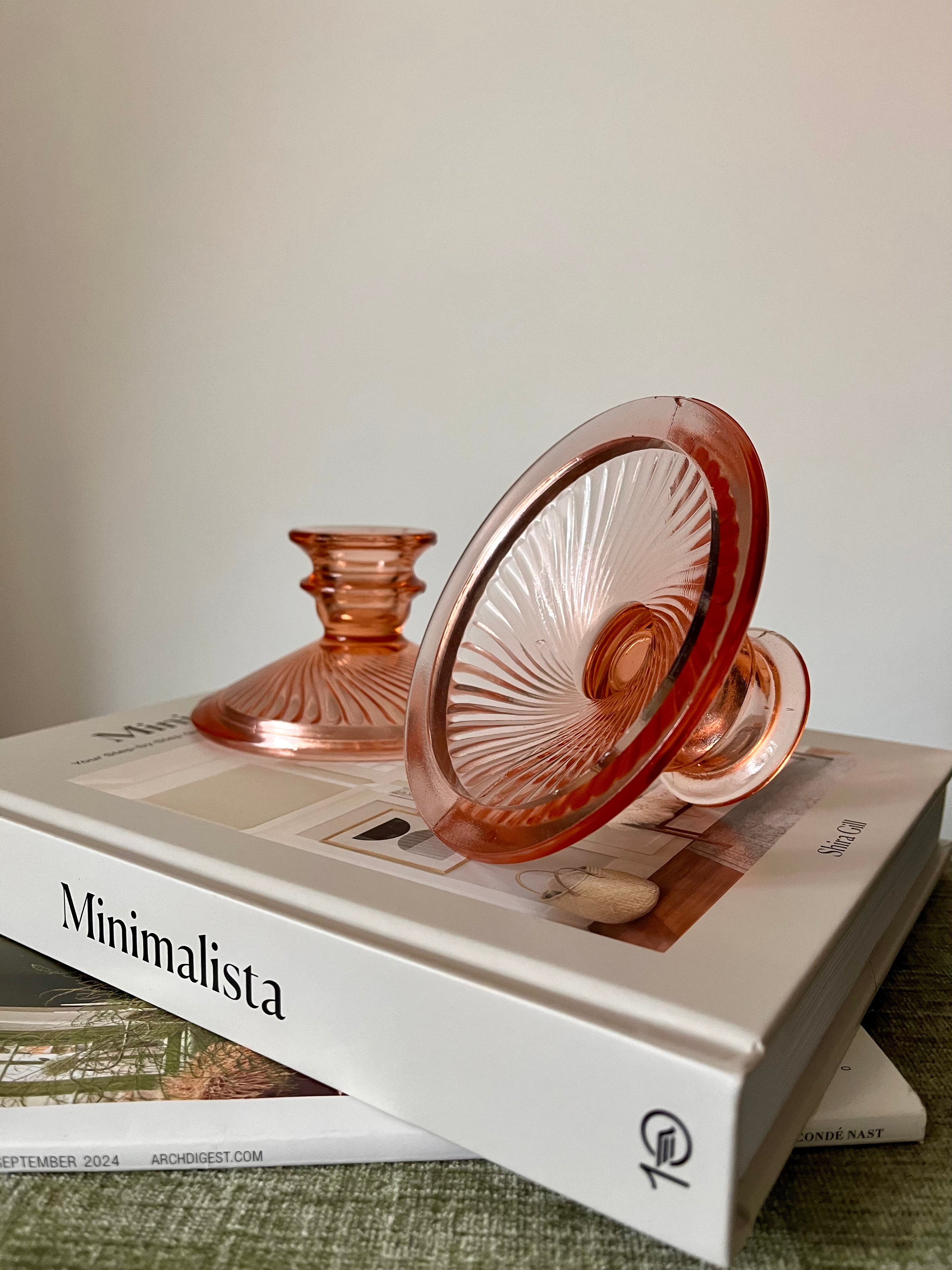 Pink Candlestick Holders