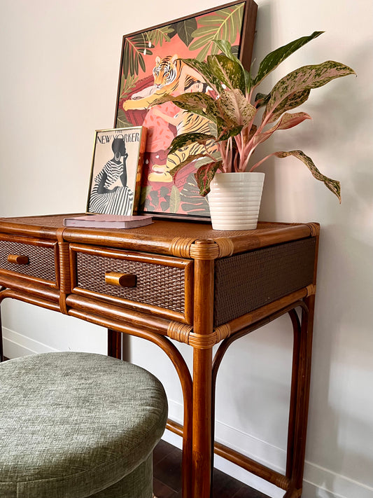 Vintage Bamboo Vanity