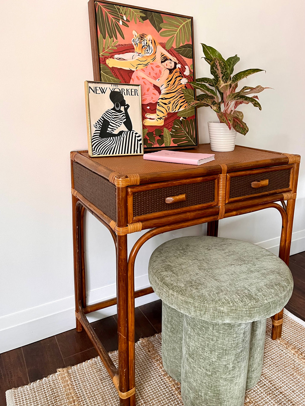 Vintage Bamboo Vanity