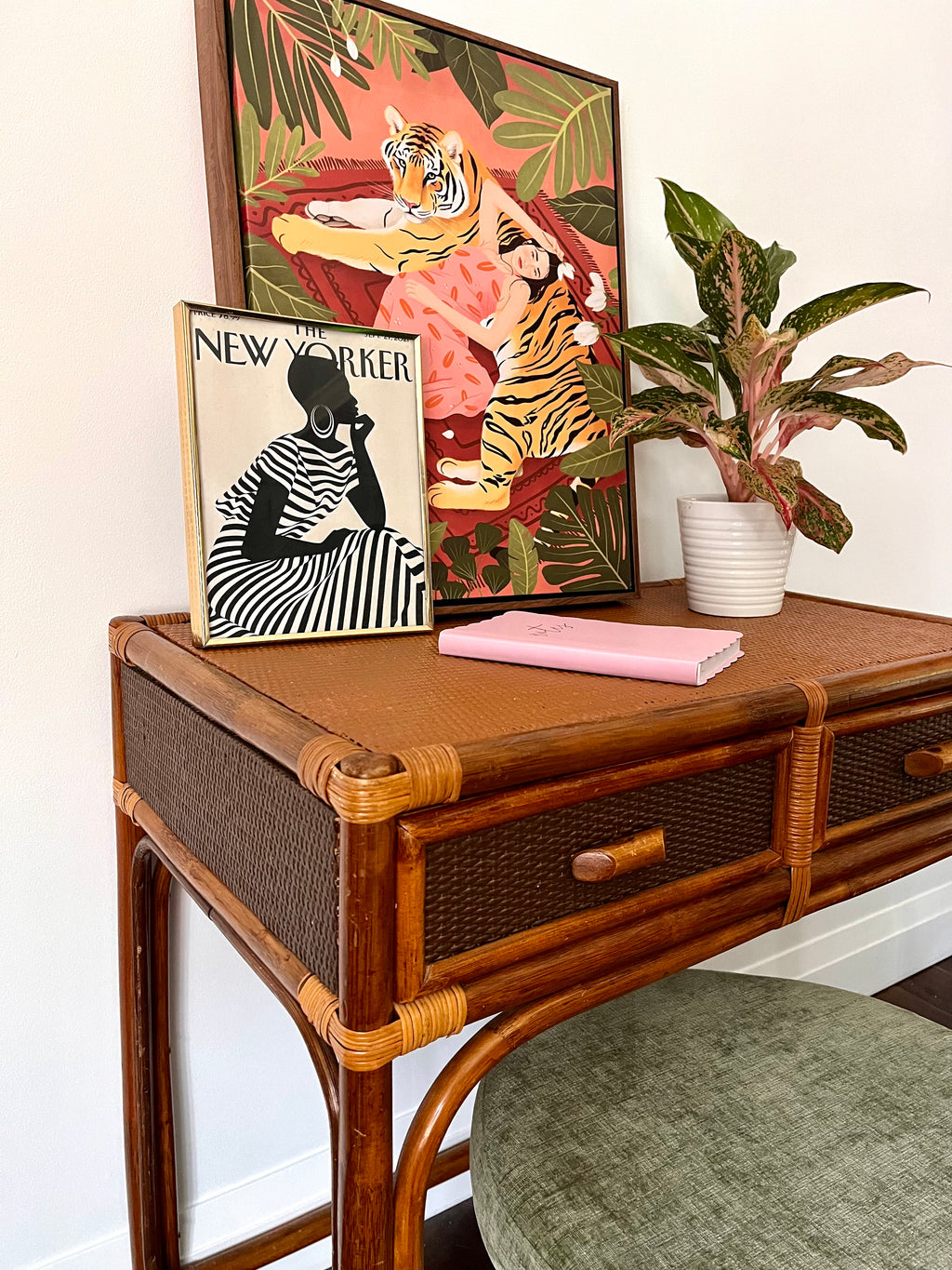 Vintage Bamboo Vanity