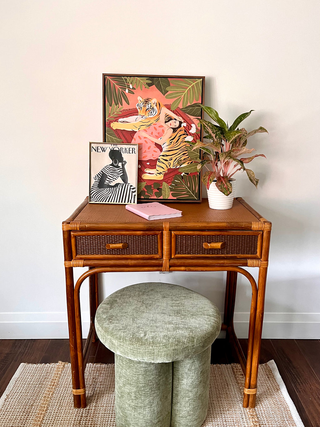 Vintage Bamboo Vanity