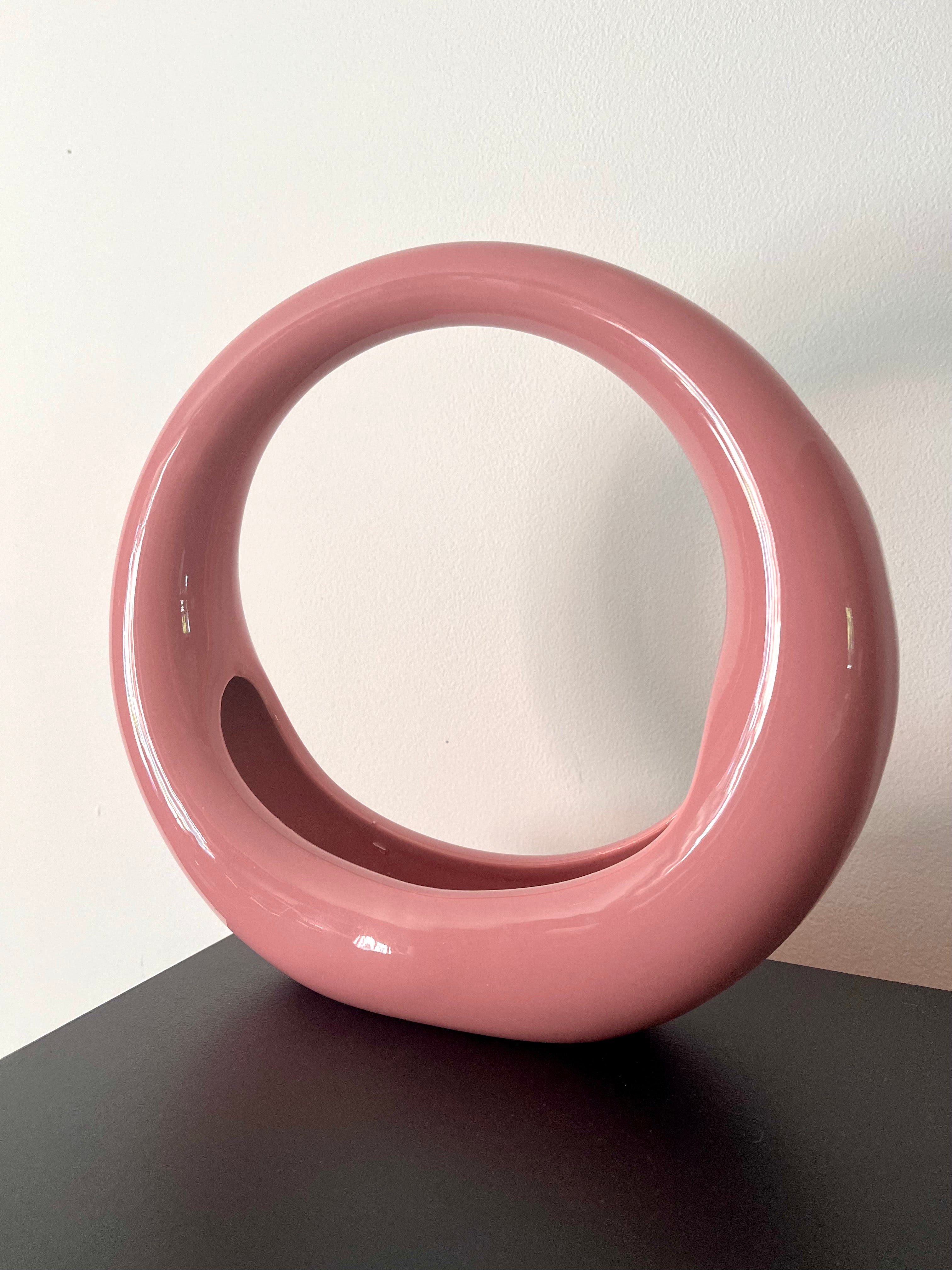Pink Circular Halo Vase