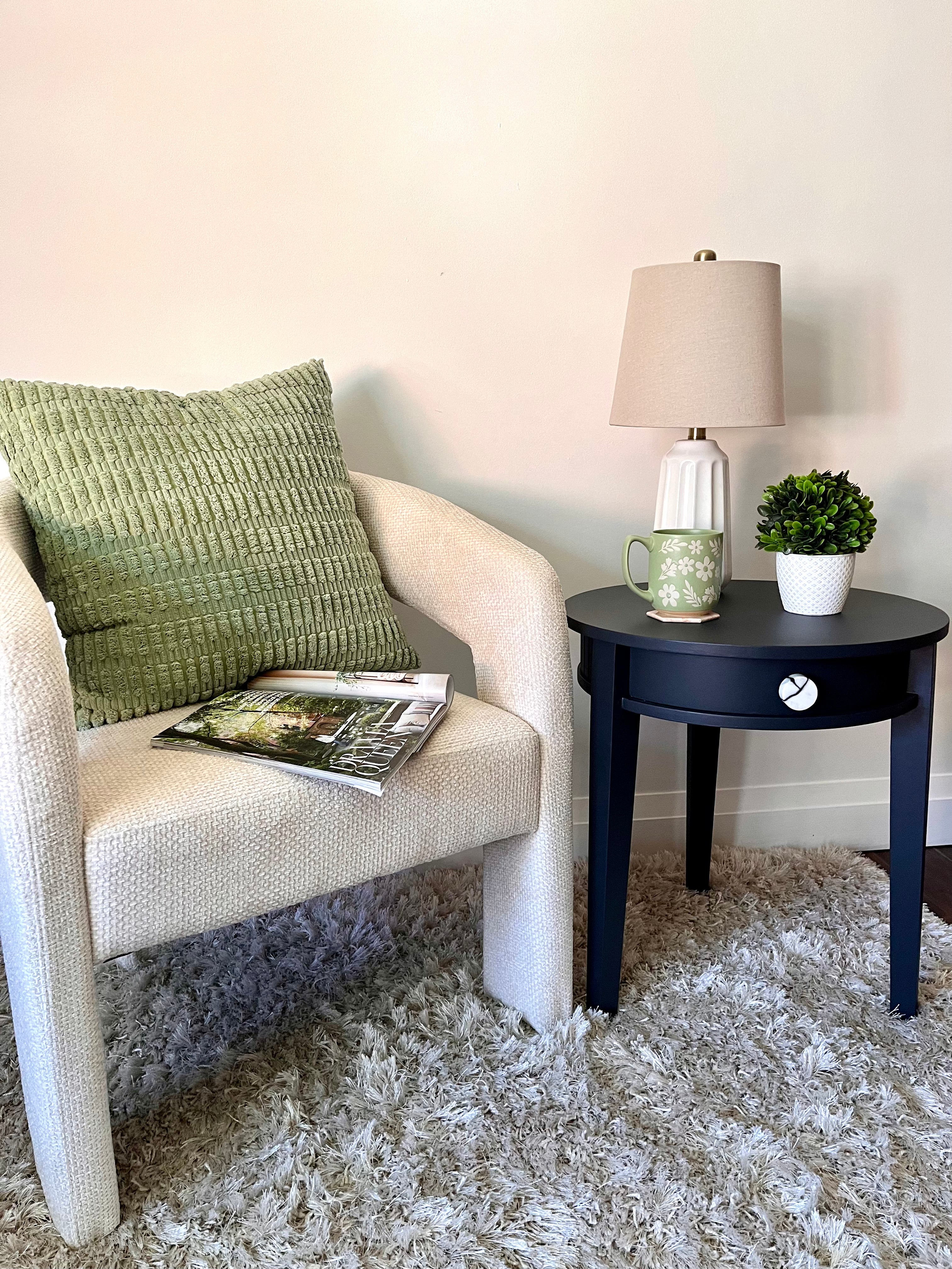 Fluted Circle End Table