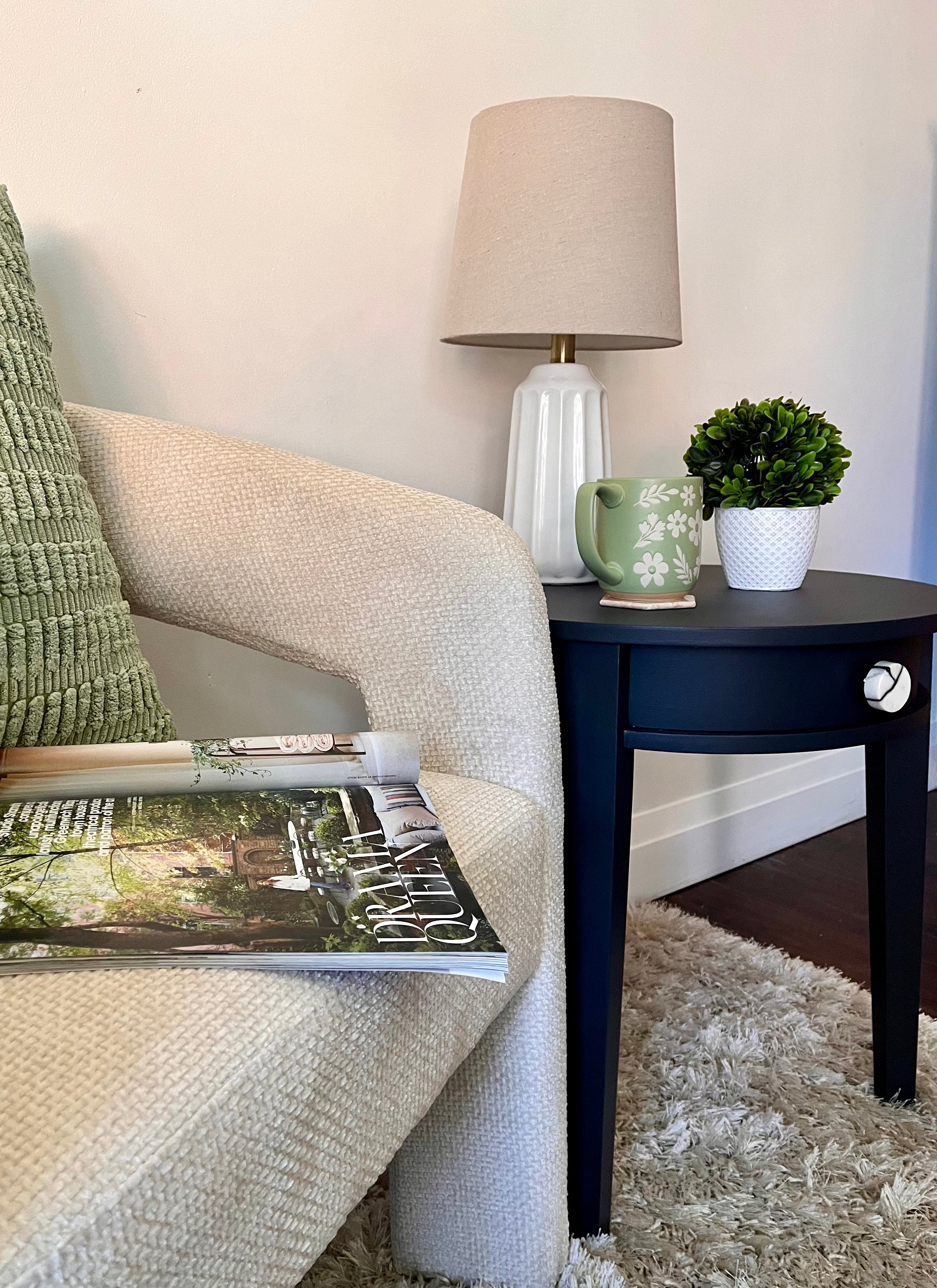 Fluted Circle End Table