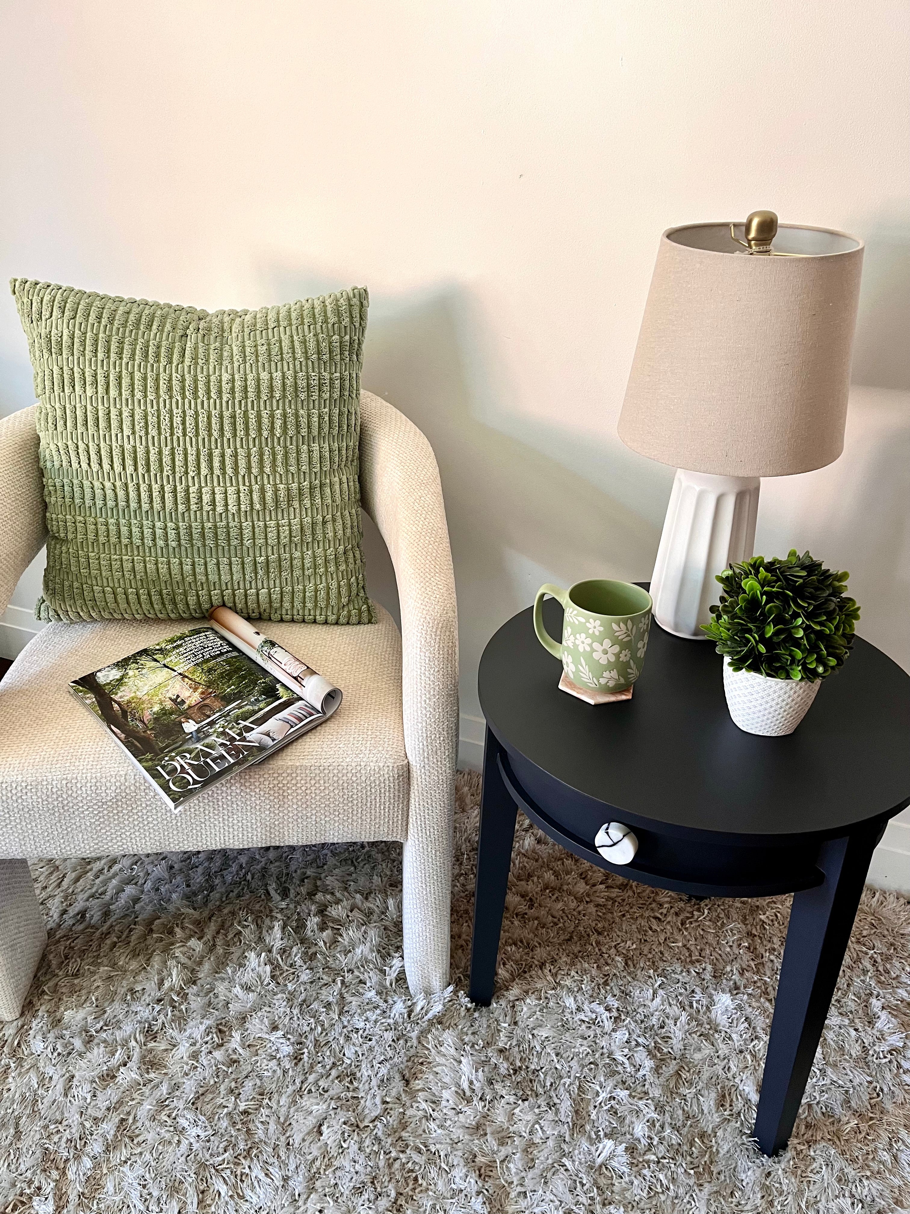 Fluted Circle End Table