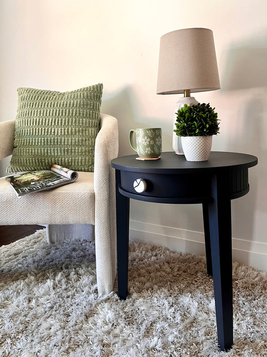 Fluted Circle End Table