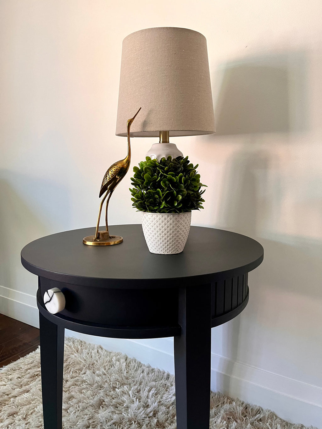 Fluted Circle End Table