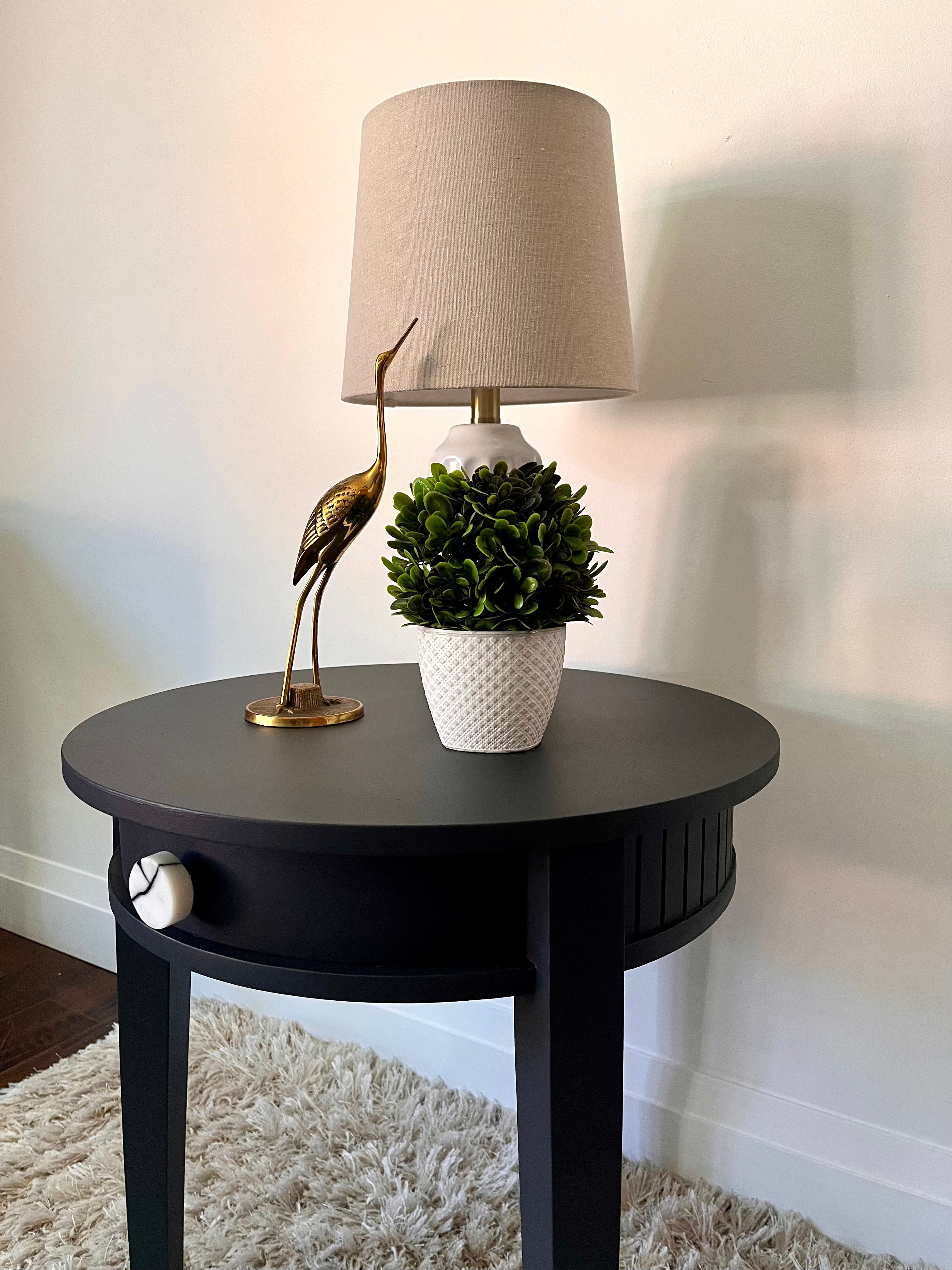 Fluted Circle End Table