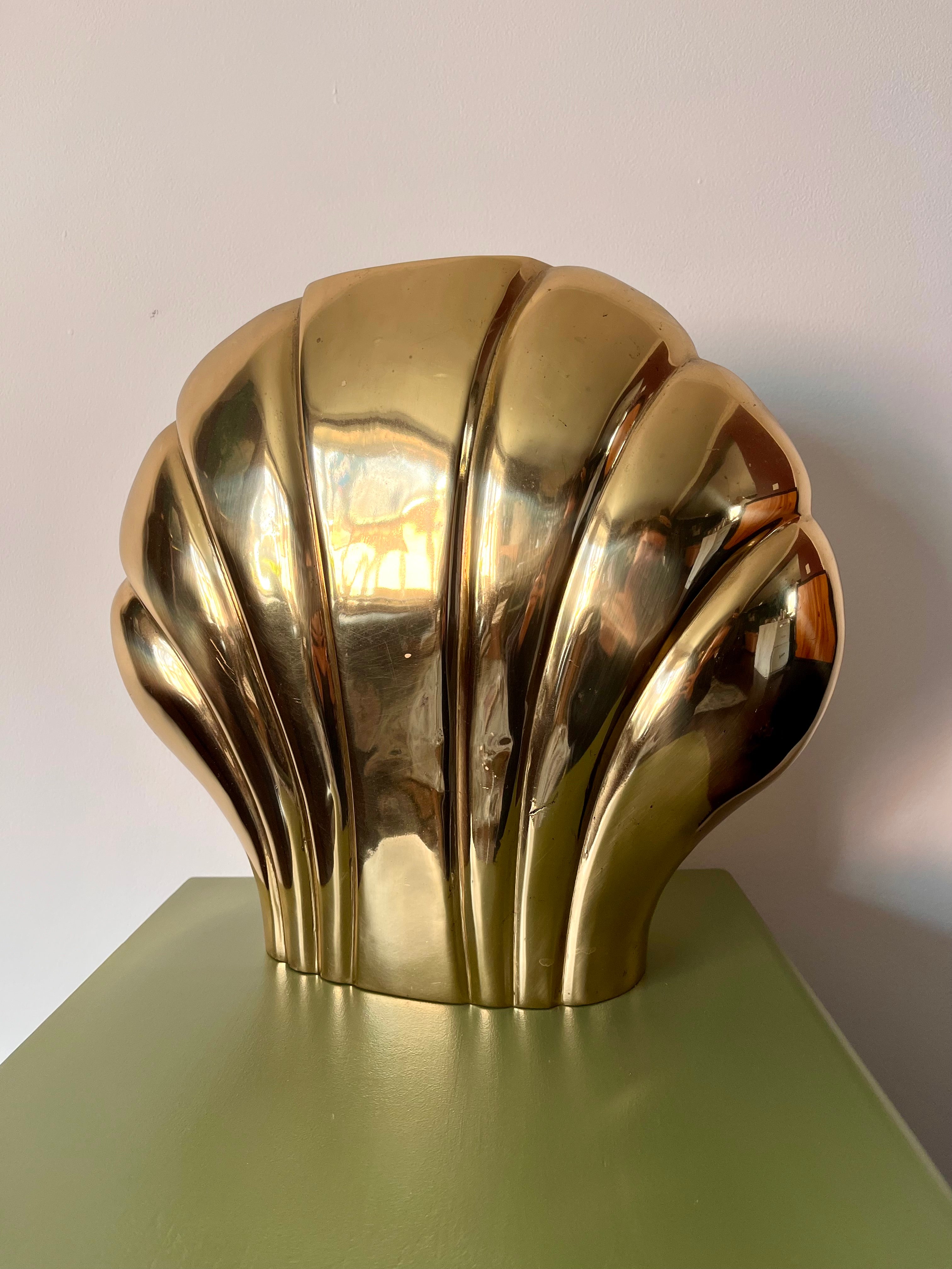 Brass Shell Vase