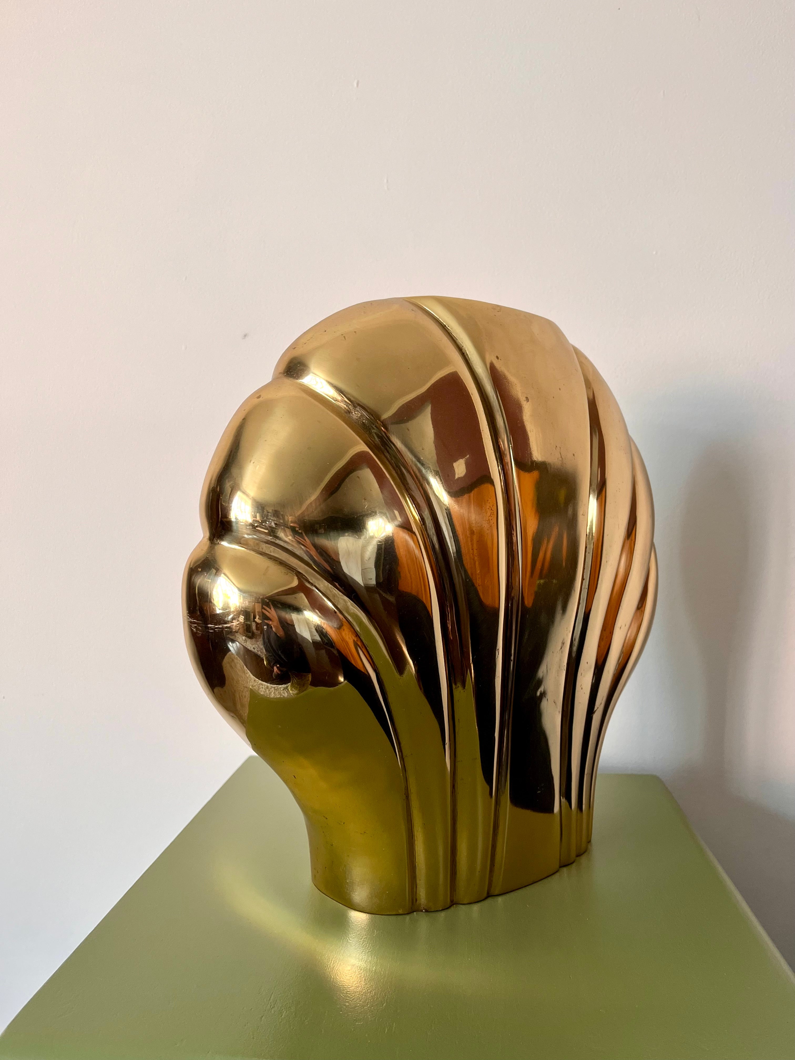 Brass Shell Vase