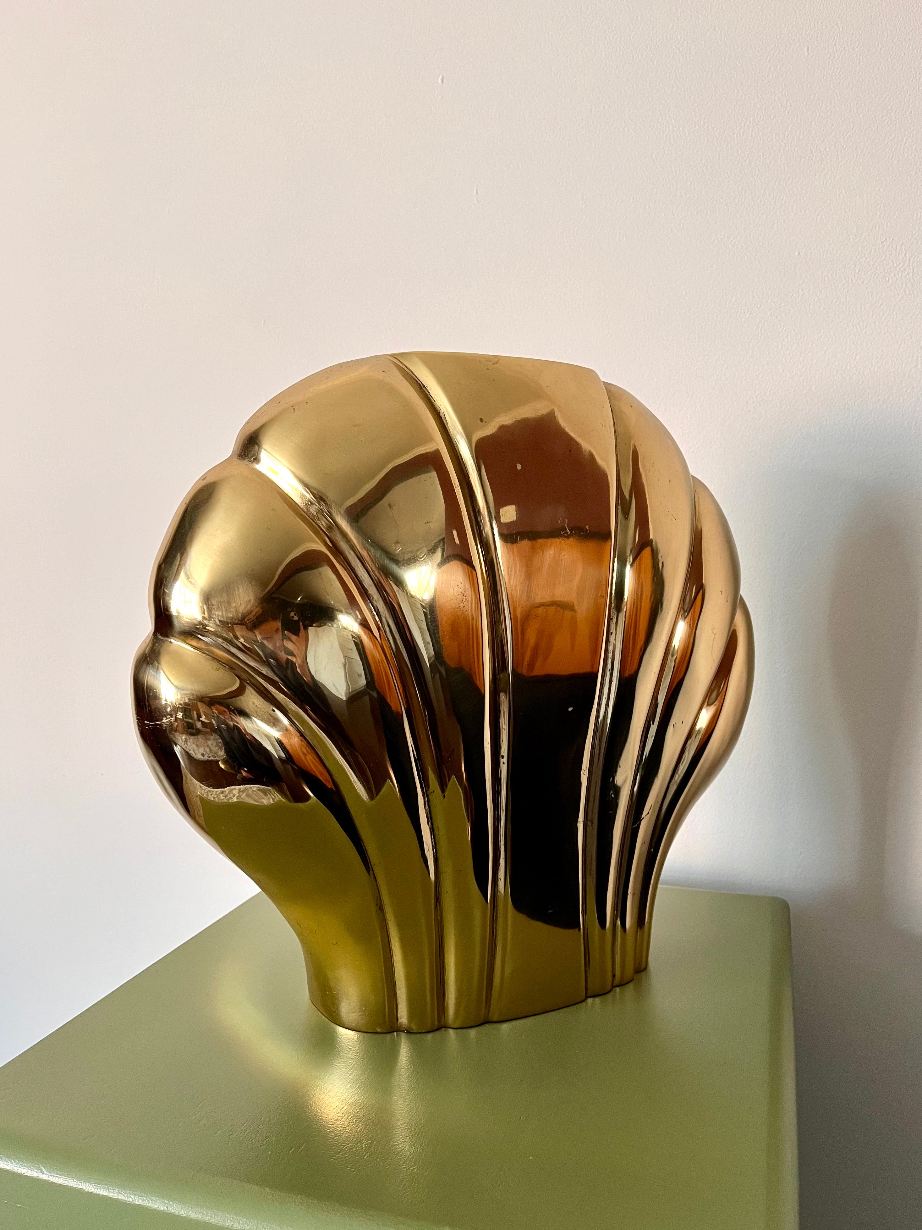 Brass Shell Vase