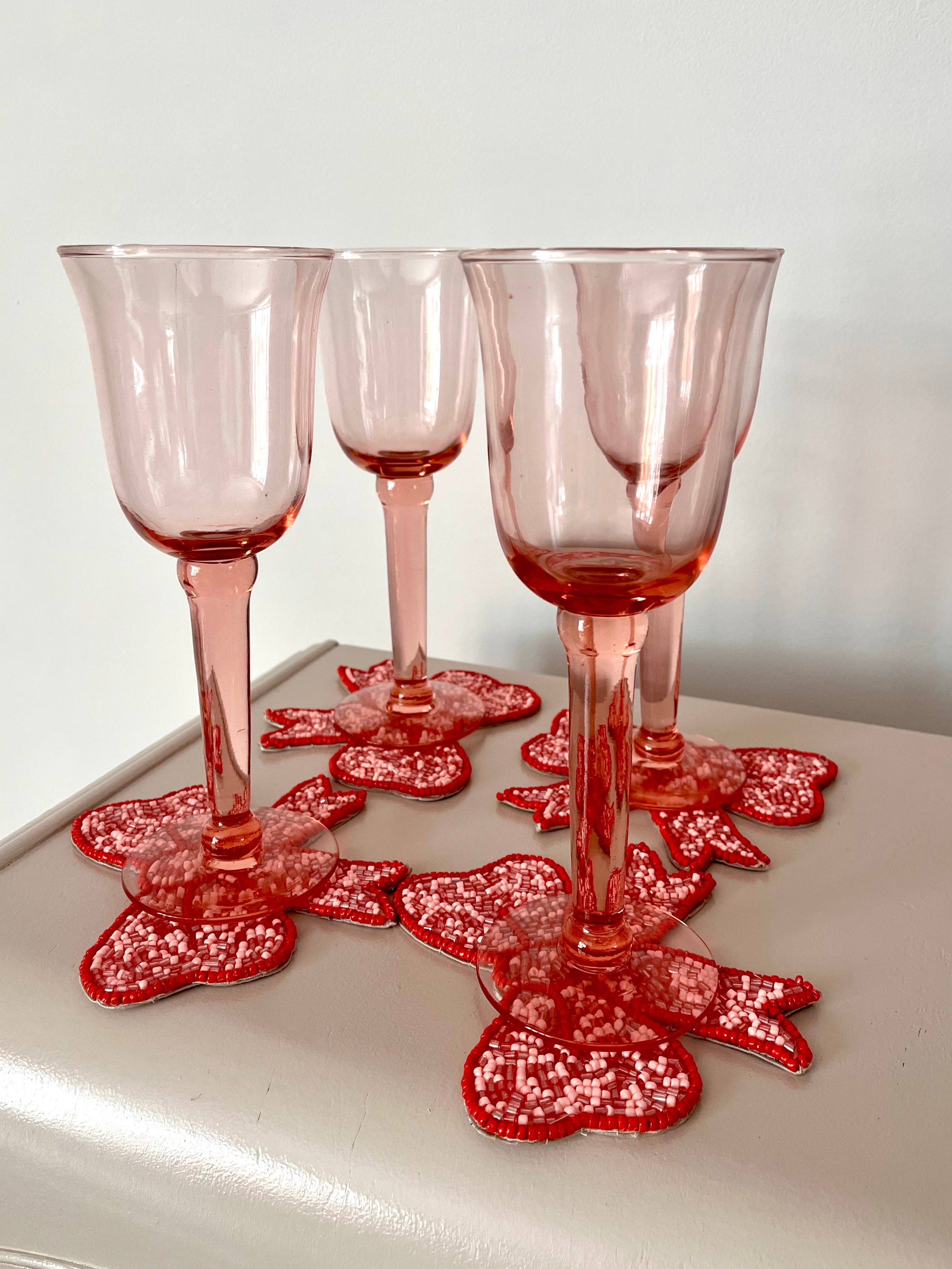 Beaded Bow Coasters