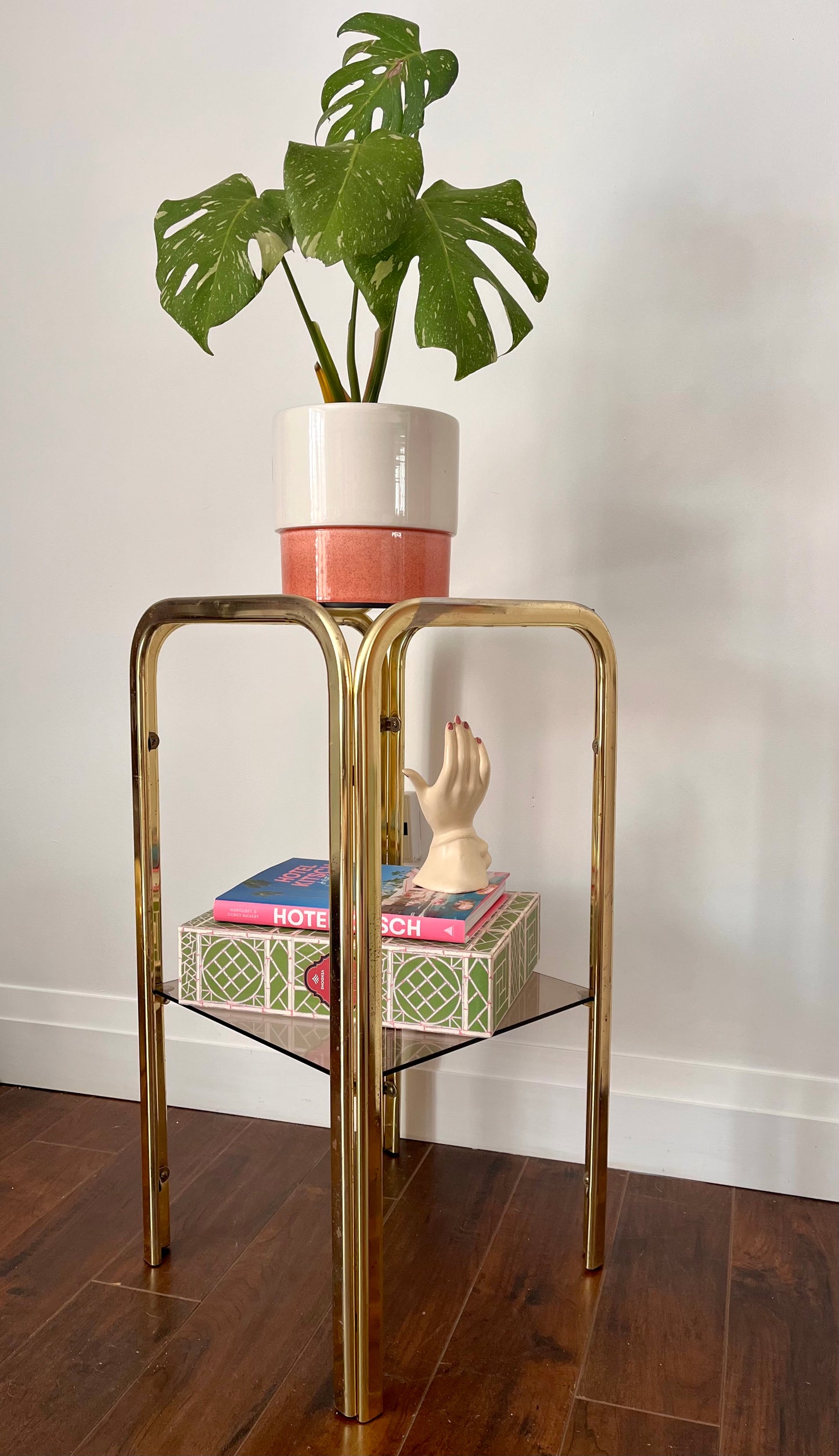 Two Tier Gold End Table