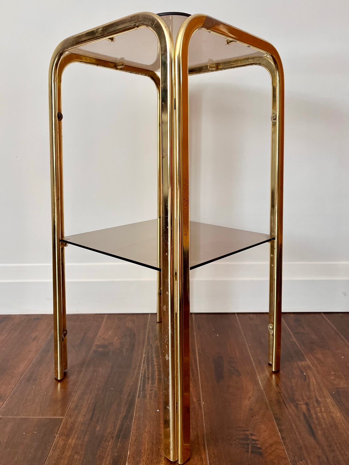 Two Tier Gold End Table