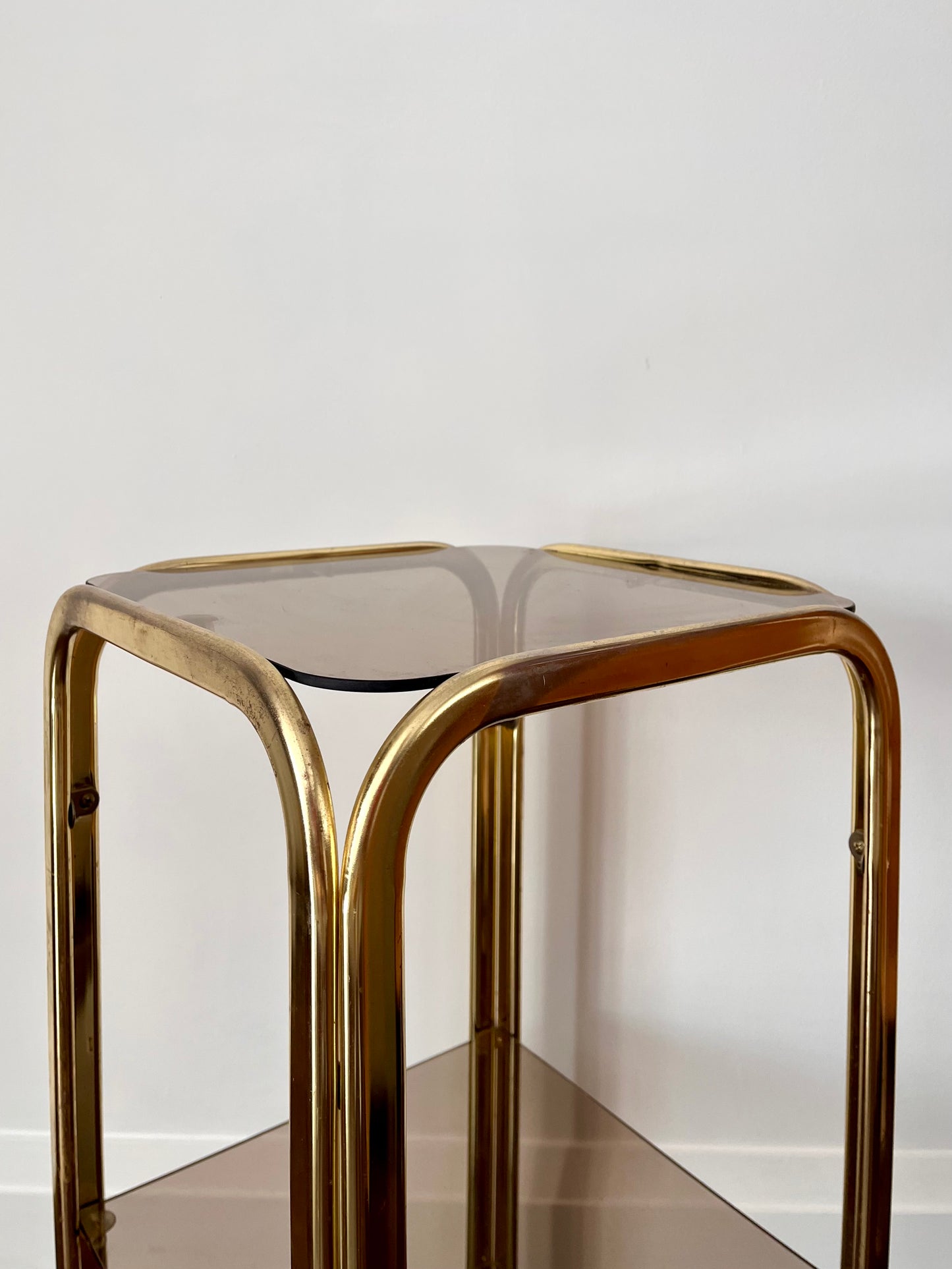 Two Tier Gold End Table