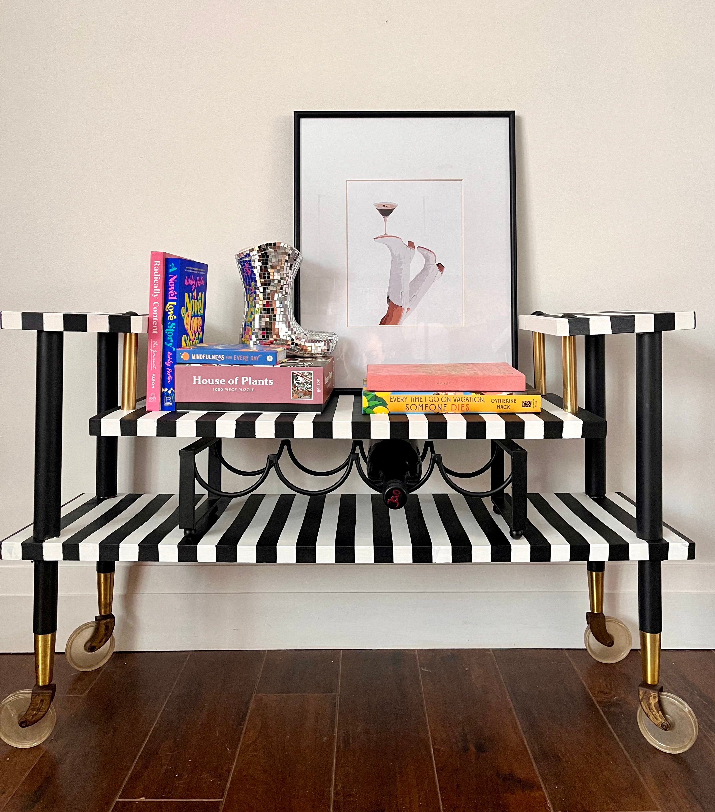 Mid Century Media Cart