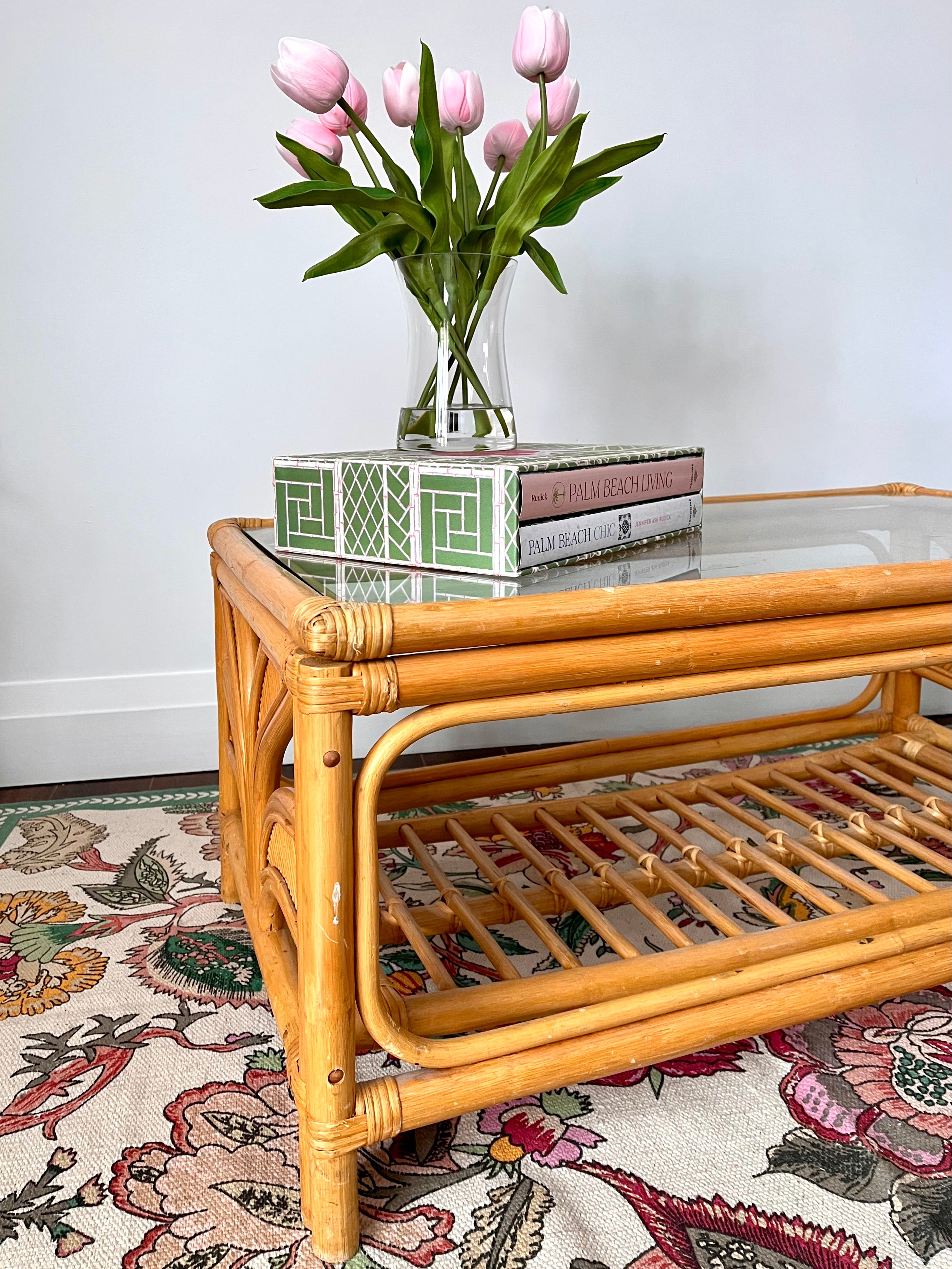 Vintage Bamboo Coffee Table